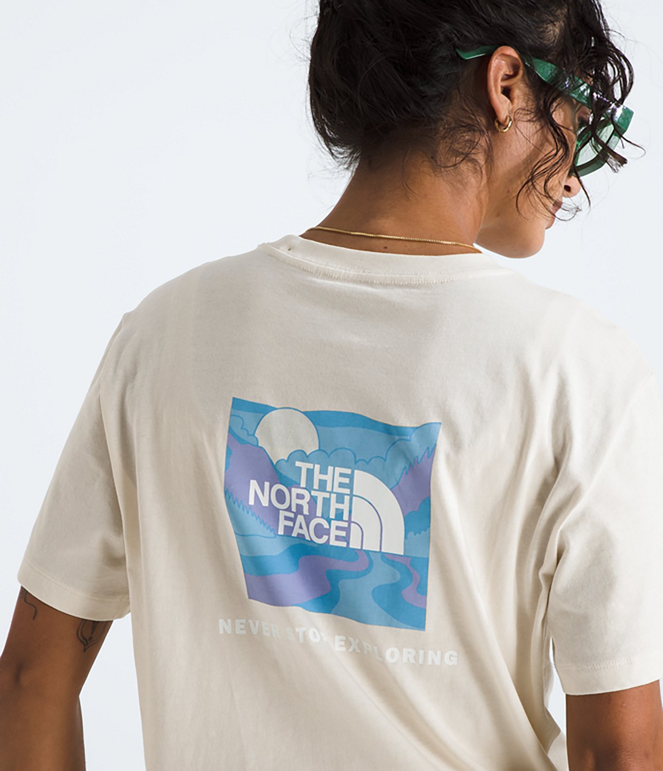 売れ筋商品|||ノースフェイス カットソー トップス レディース Women's Outdoor Valley Cotton Graphic T-Shirt Bright Foam The North Face Women's Outdoor Valley Cotton Graphic T-Shirt