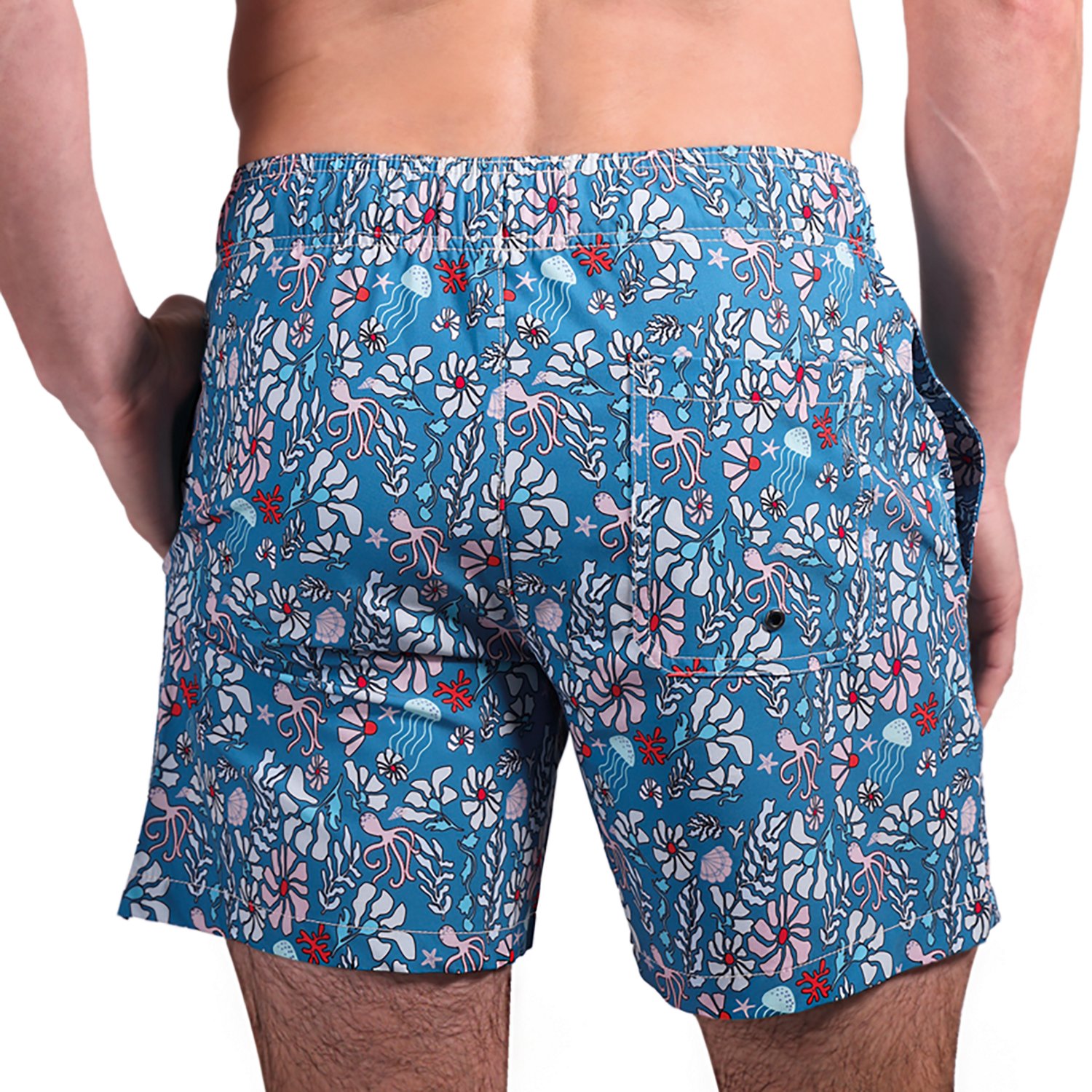 Beach Bros Men's Floral Octopus Swim Trunk Shorts 6.5 in - view number 2