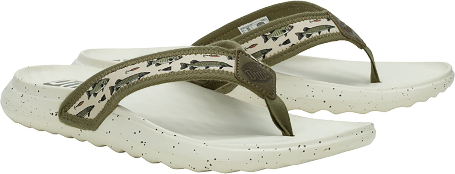 Hey Dude Men's Myers Fish Lure Flip Flops - view number 3