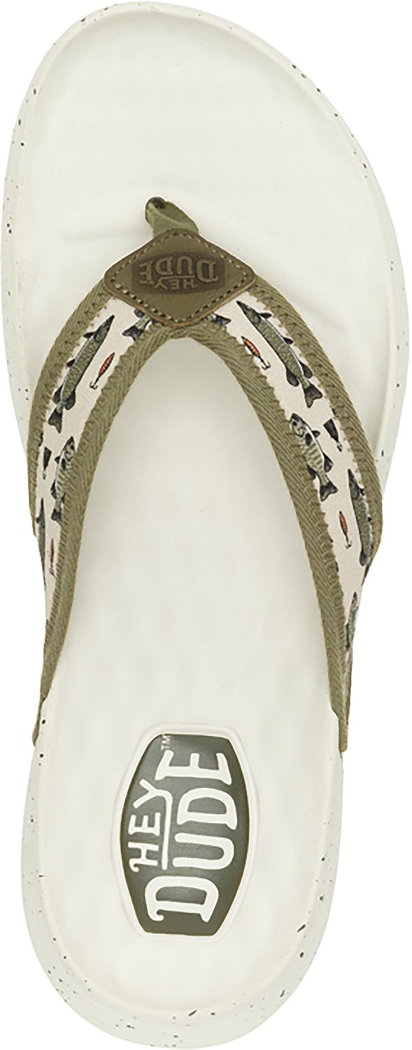 Hey Dude Men's Myers Fish Lure Flip Flops - view number 5