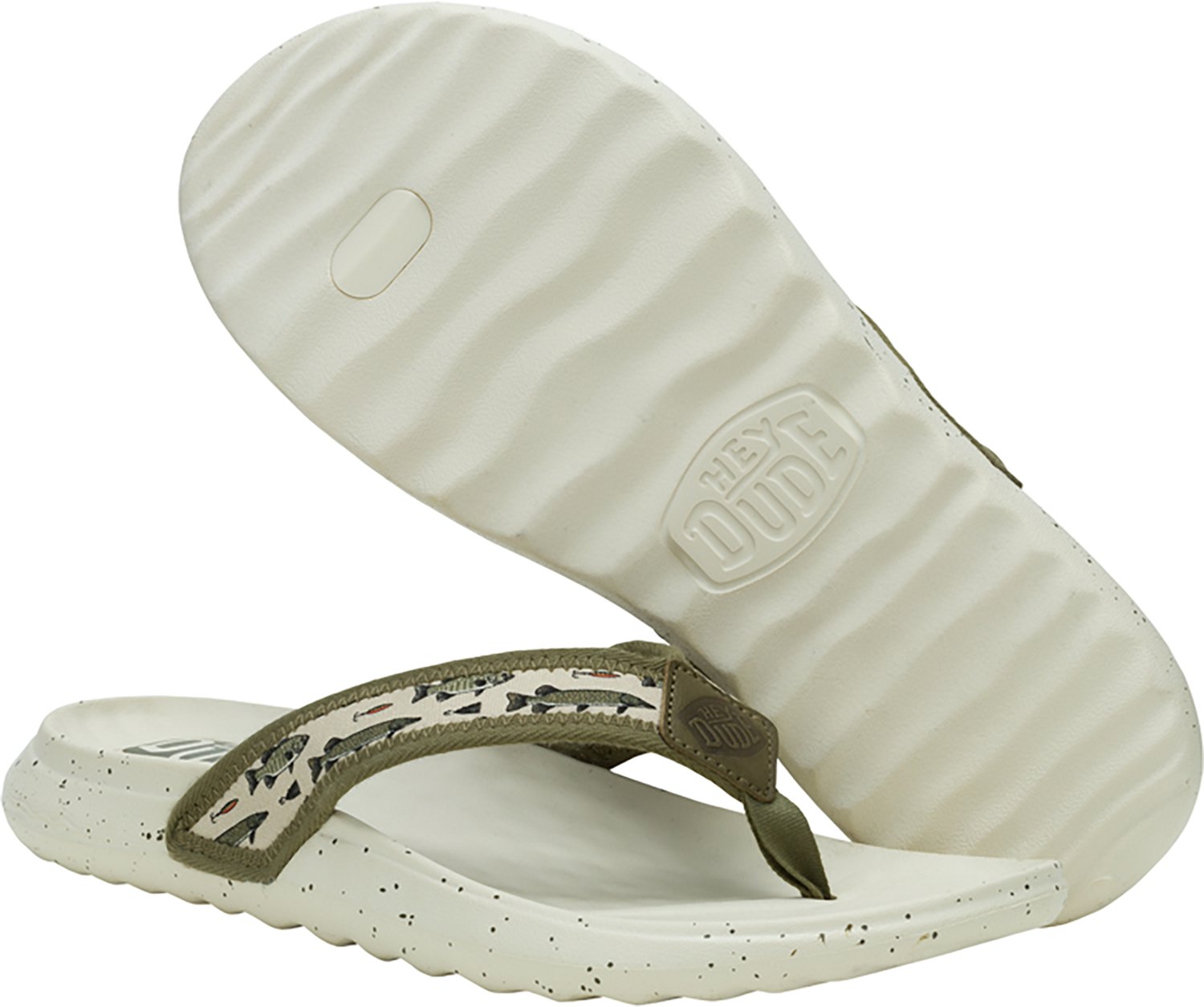 Hey Dude Men's Myers Fish Lure Flip Flops - view number 6