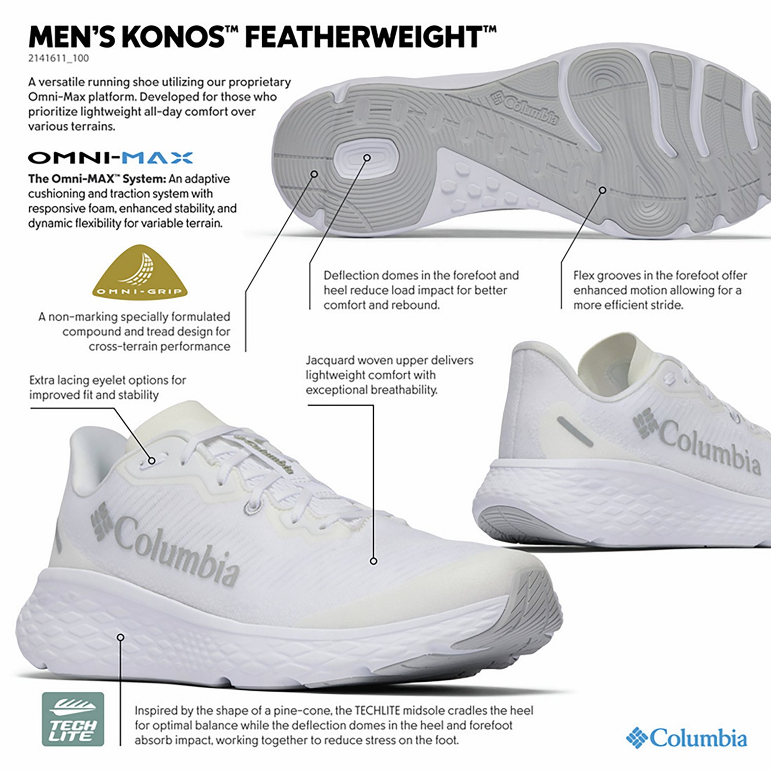 Columbia Sportswear Men's Run Konos Featherweight Running Shoes                                                                  - view number 7