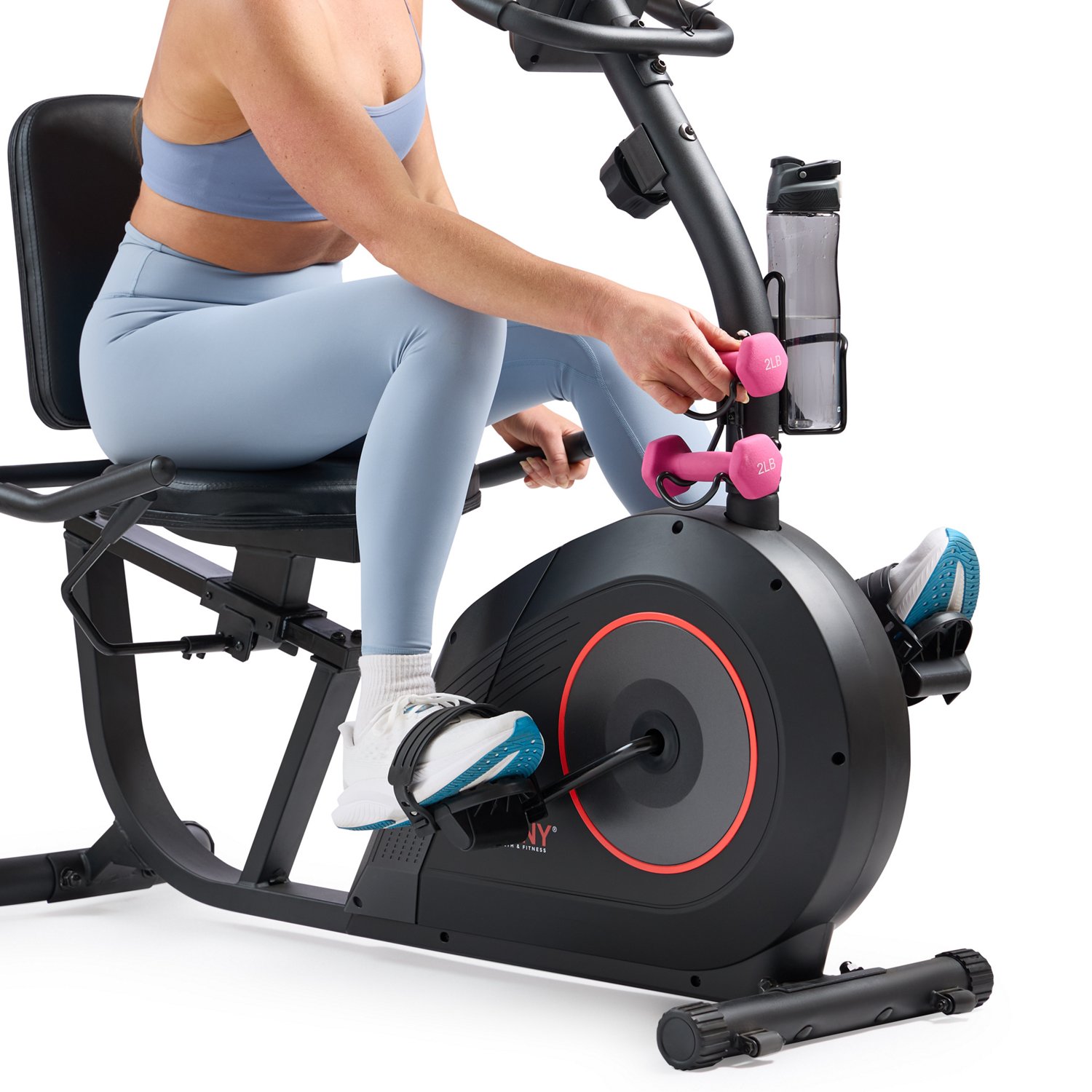Sunny Health & Fitness Smart Manual Magnetic Recumbent Bike                                                                      - view number 3