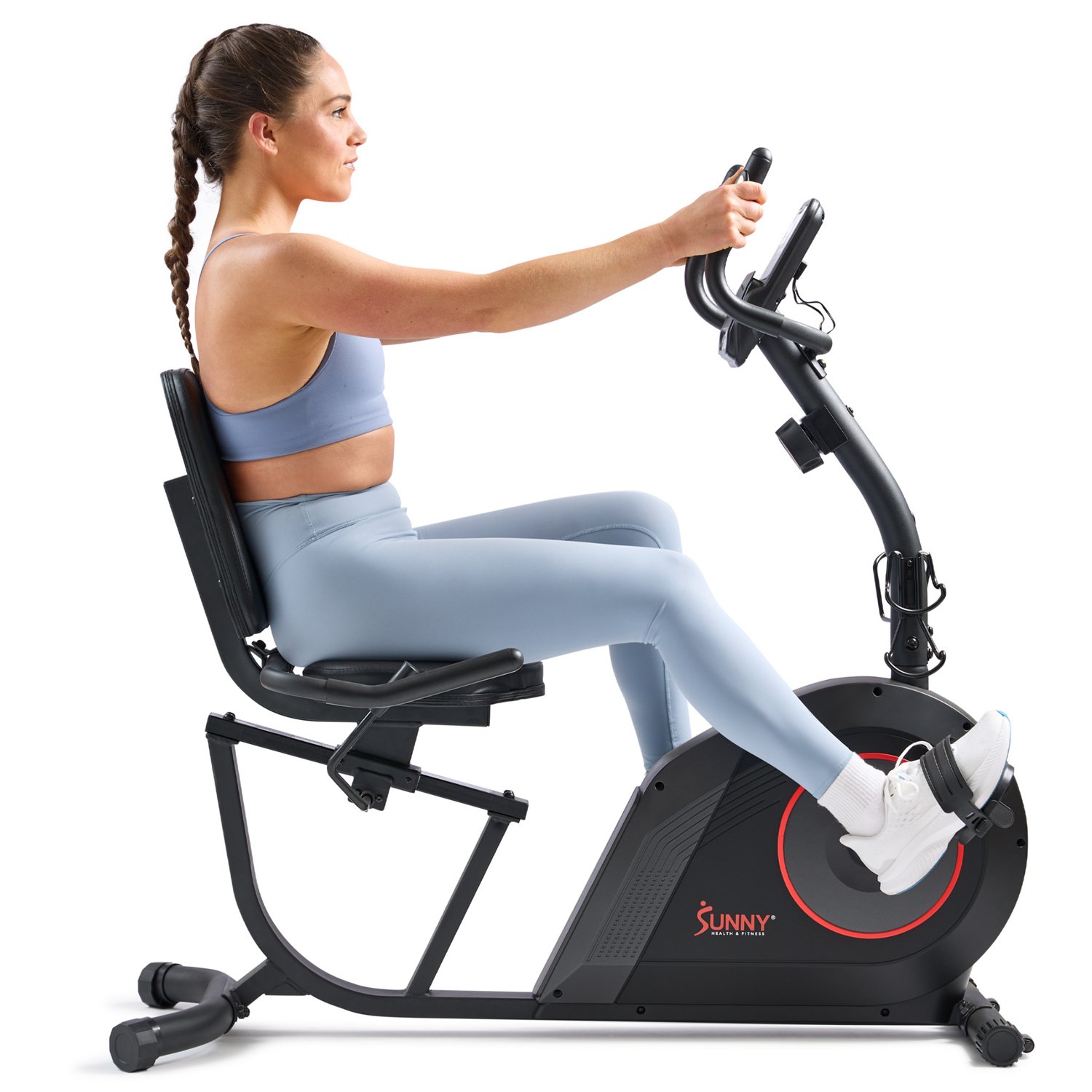 Sunny Health & Fitness Smart Manual Magnetic Recumbent Bike                                                                      - view number 4