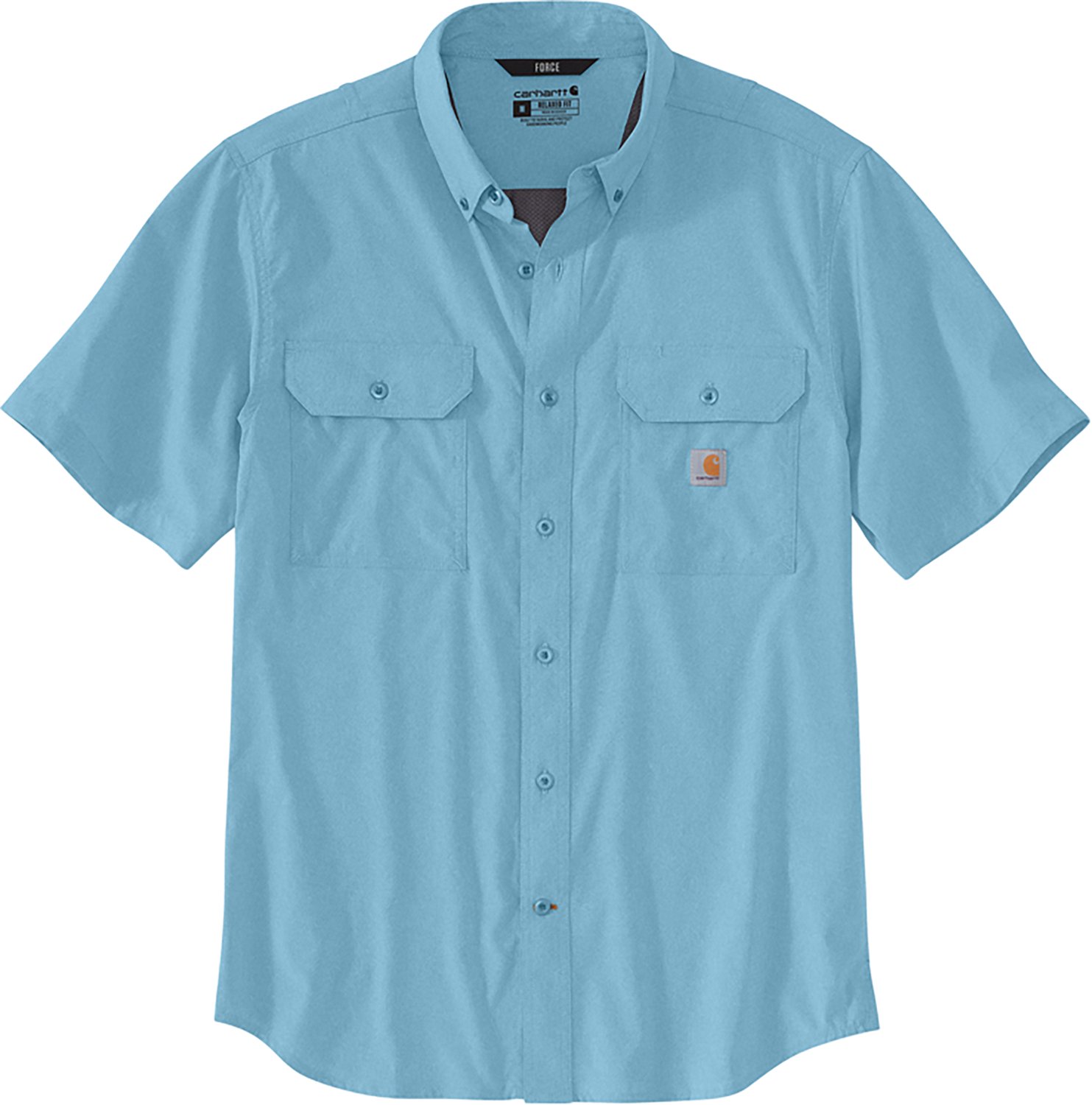 Carhartt Men's Force Relaxed Solid Button Down Short Sleeve Shirt - view number 2