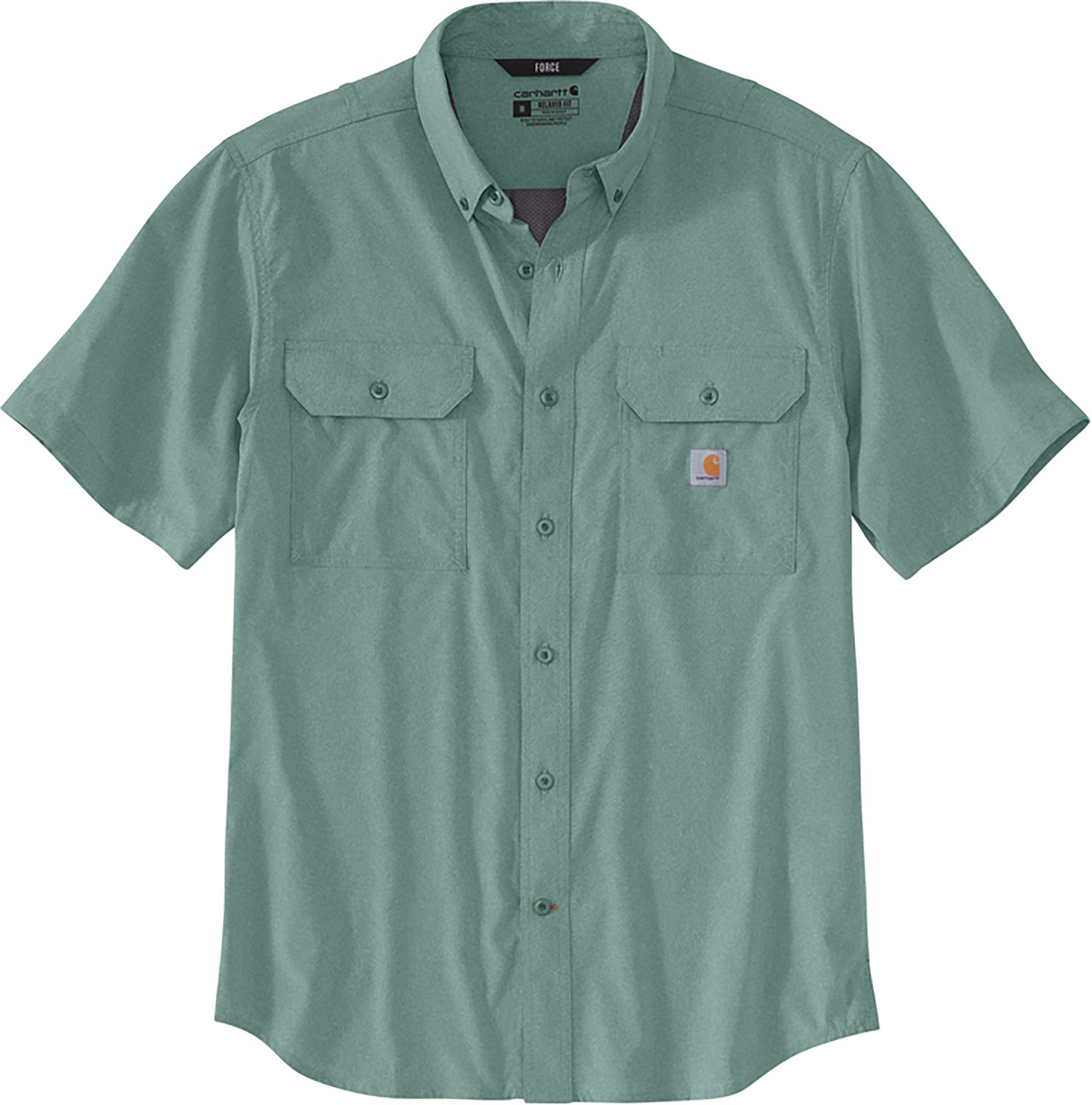 Carhartt Men's Force Relaxed Solid Button Down Short Sleeve Shirt - view number 2