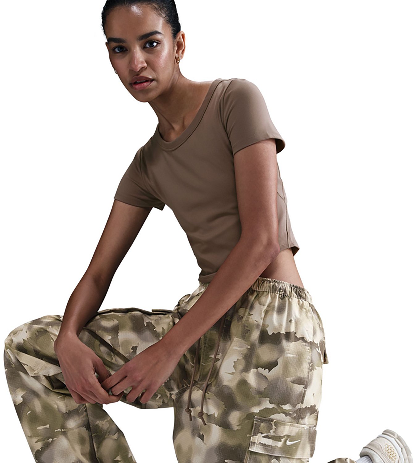 Nike Women's Mid Rise Oversized Camo Cargo Pants - view number 4