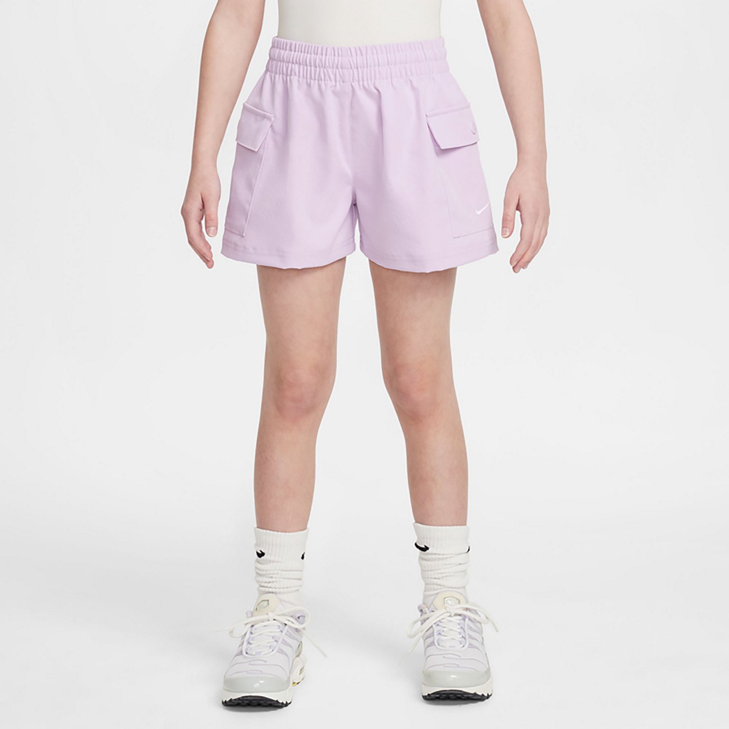 Nike Girls' Sportswear Woven Cargo Shorts 3 in - view number 5
