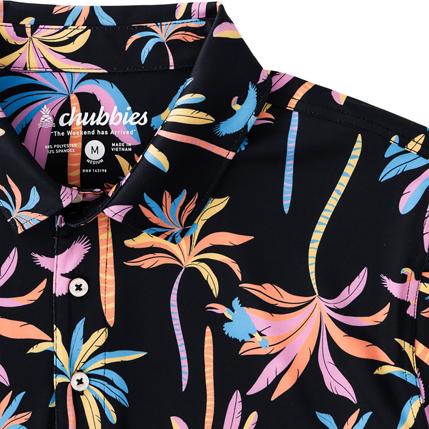 Chubbies Men's The Black Light Night Performance Polo Shirt - view number 5