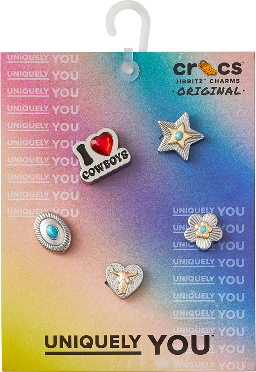 Crocs Silver I Heart Cowboy Jibbitz 5-Pack - view number 2