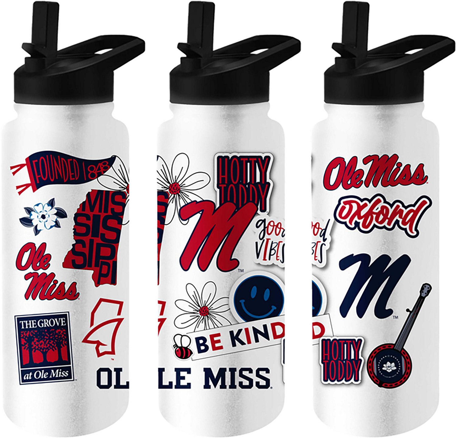 Logo Brands Ole Miss 34 oz Native Quencher Bottle - view number 1