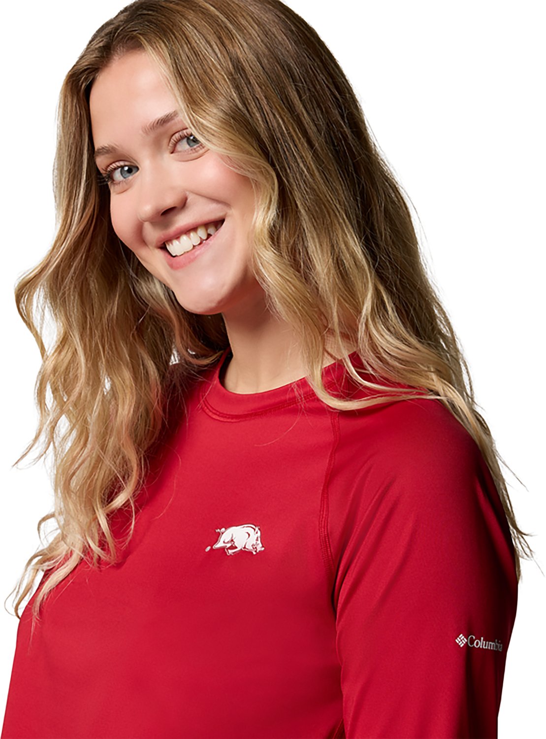 Columbia Sportswear Women's University of Arkansas Boundless Trek Active Long Sleeve Shirt - view number 4