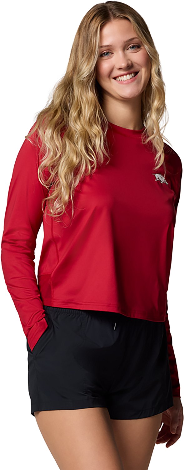 Columbia Sportswear Women's University of Arkansas Boundless Trek Active Long Sleeve Shirt - view number 5