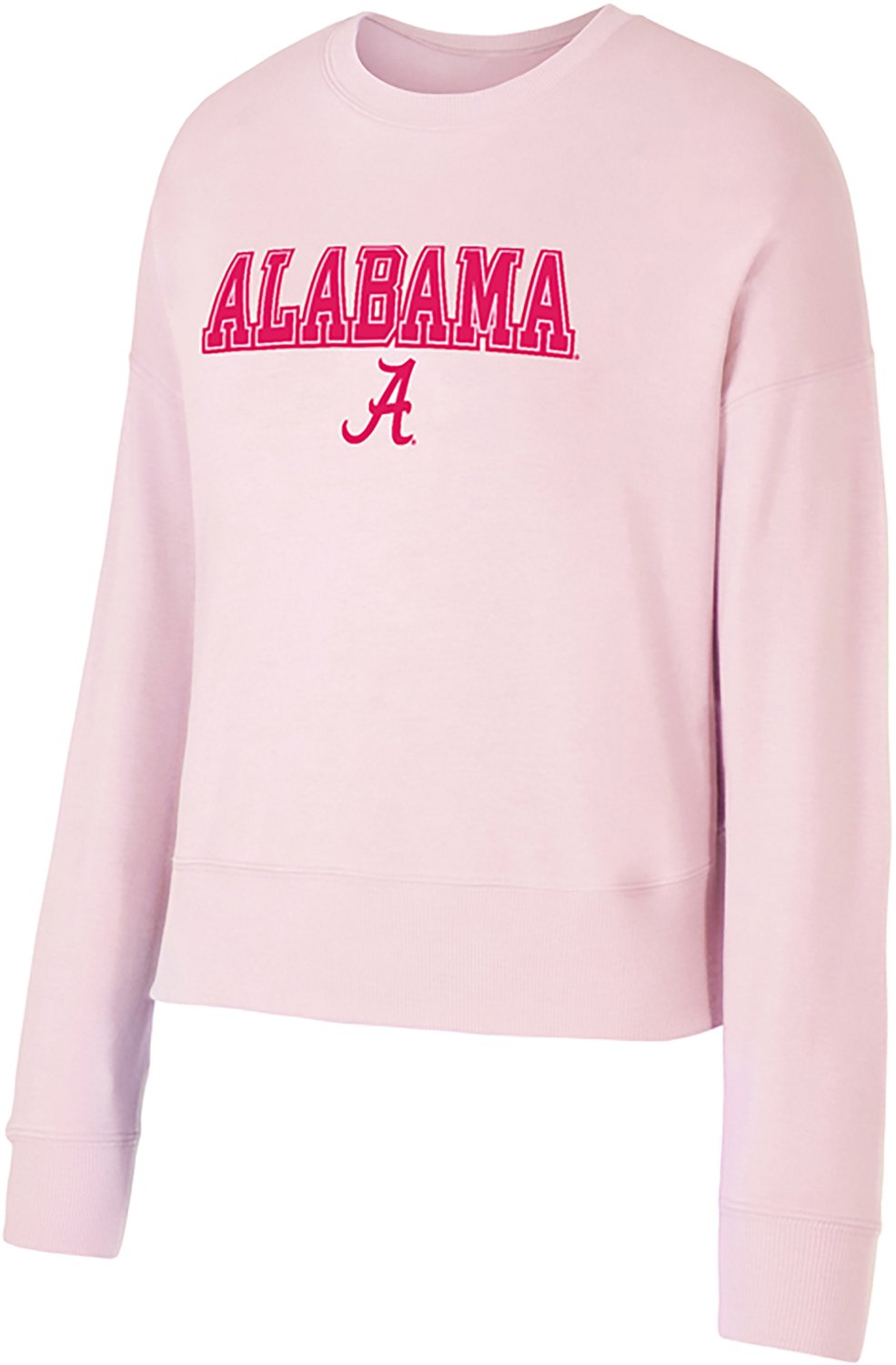 College Concepts Alabama Crimson Tide Women's French Terry Pastel Long Sleeve Elevation Top