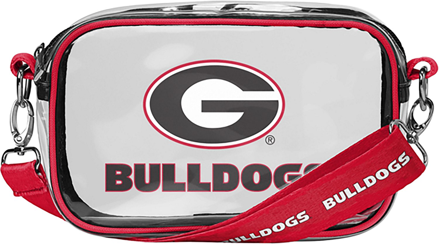 FOCO University of Georgia Clear Team Stripe Cursive Camera Bag