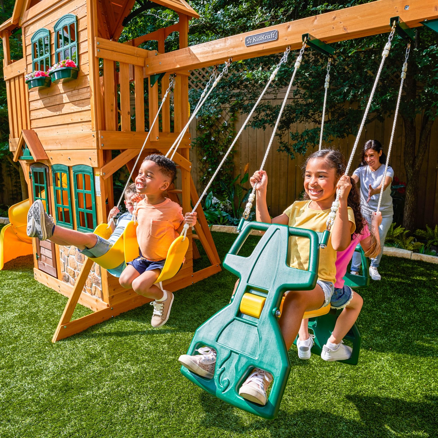 KidKraft Boulder Station Swing Set Playset