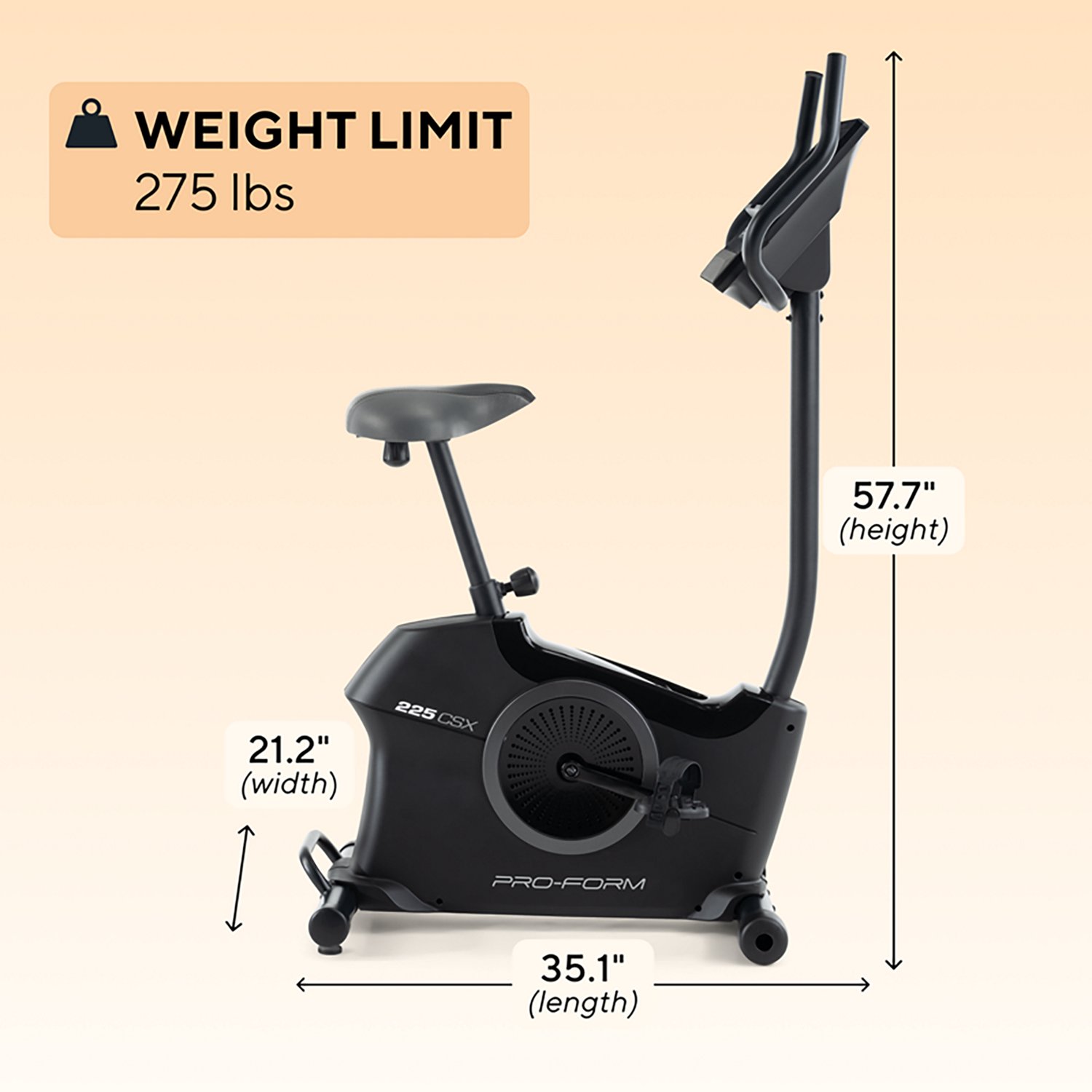 ProForm 225 CSX Upright Bike                                                                                                     - view number 5