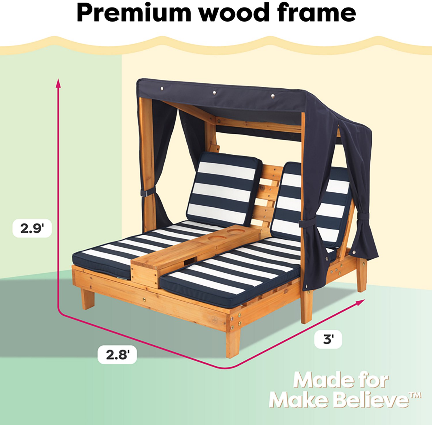 KidKraft Double Chaise Lounge with Cup Holders                                                                                   - view number 2