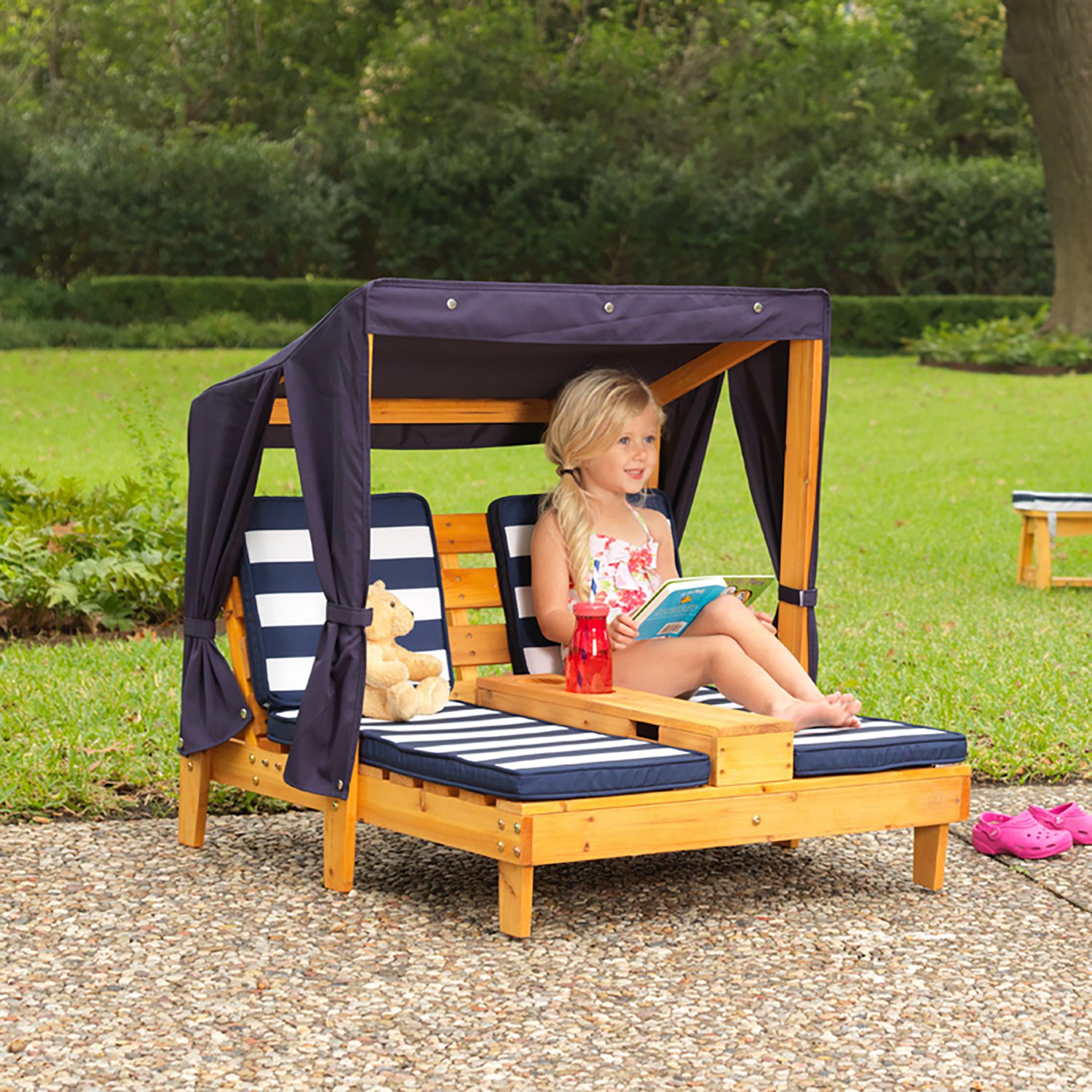 KidKraft Double Chaise Lounge with Cup Holders                                                                                   - view number 7