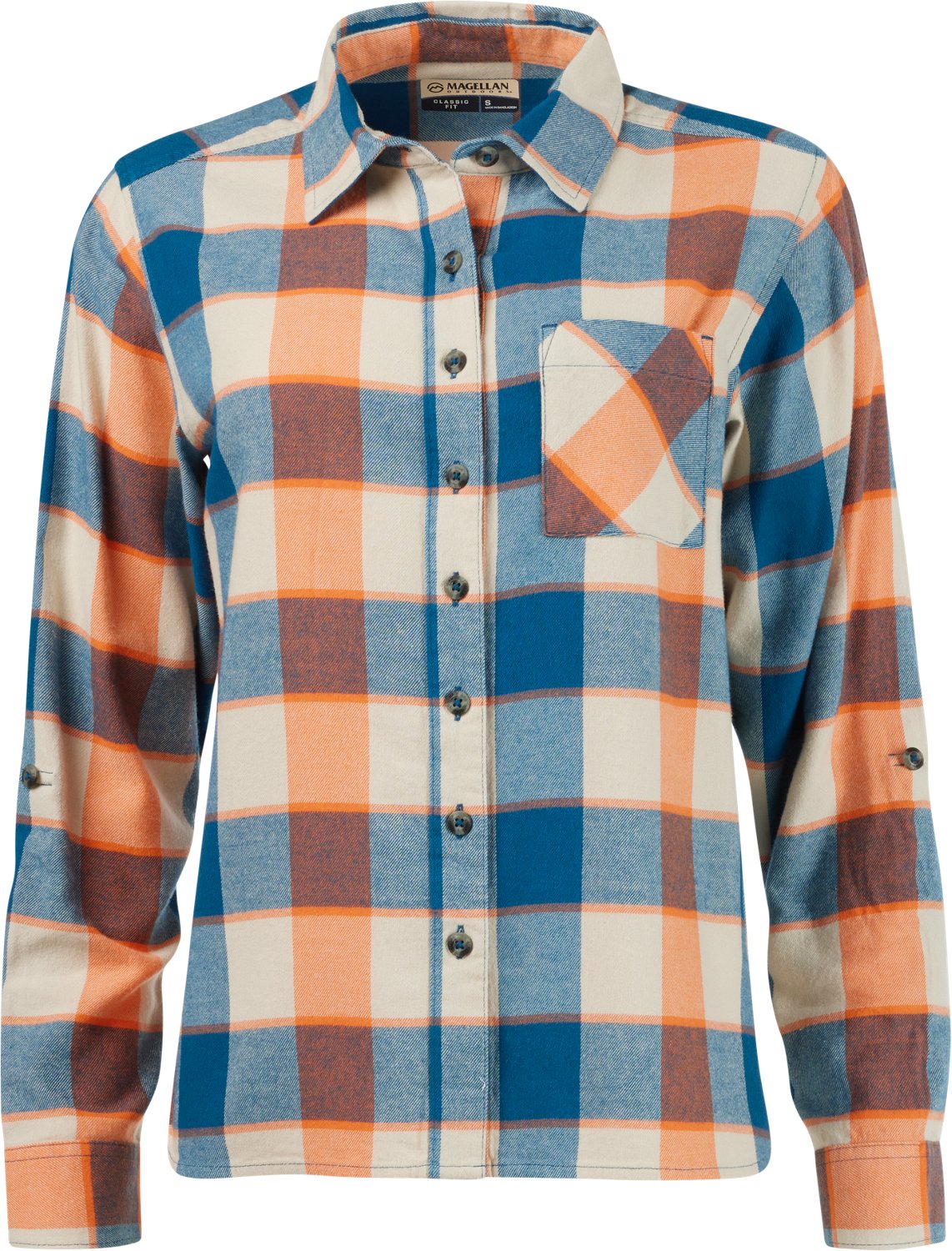 Magellan Outdoors Women's Willow Creek Plaid Long Sleeve Top