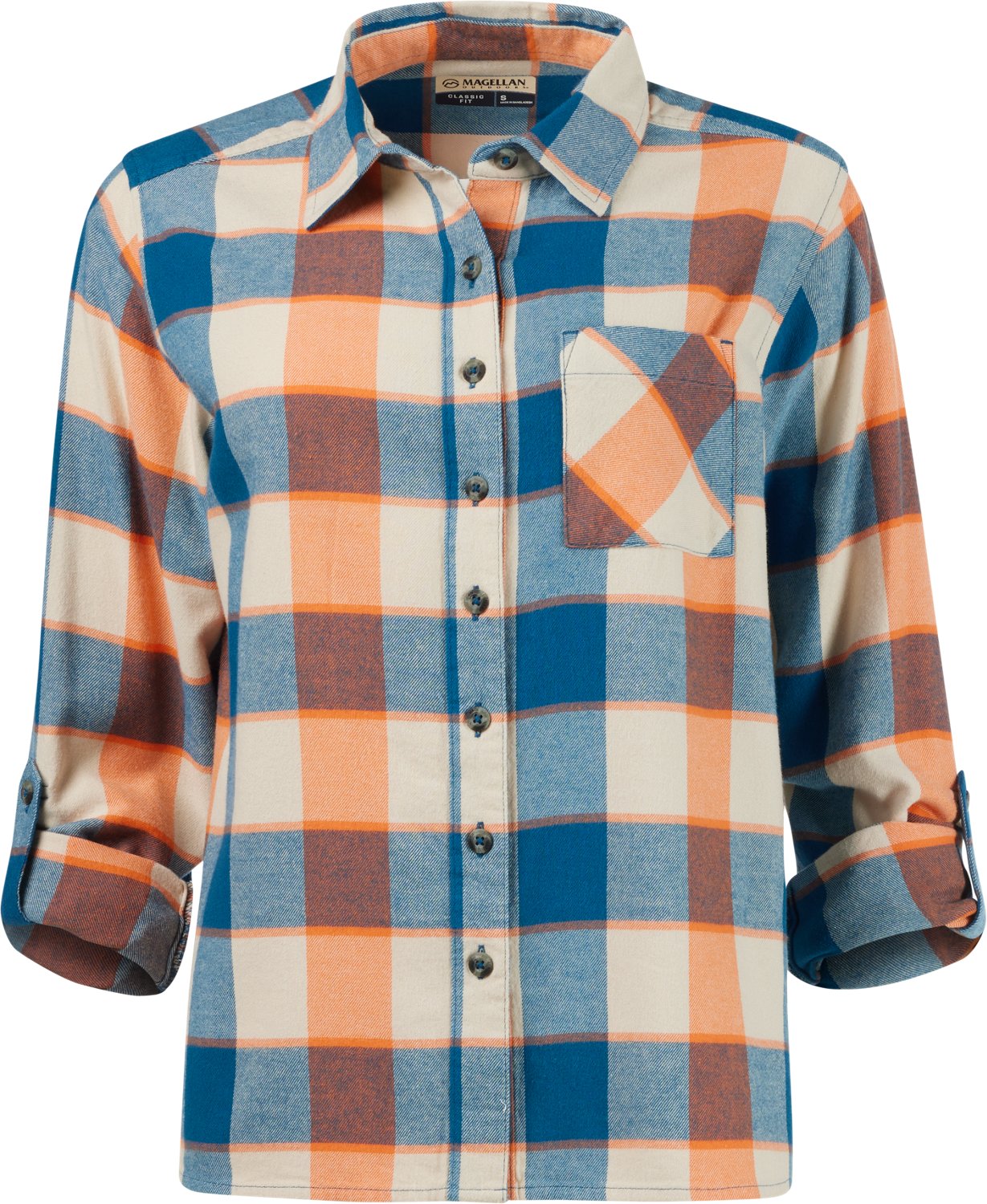 Magellan Outdoors Women's Willow Creek Plaid Long Sleeve Top - view number 4