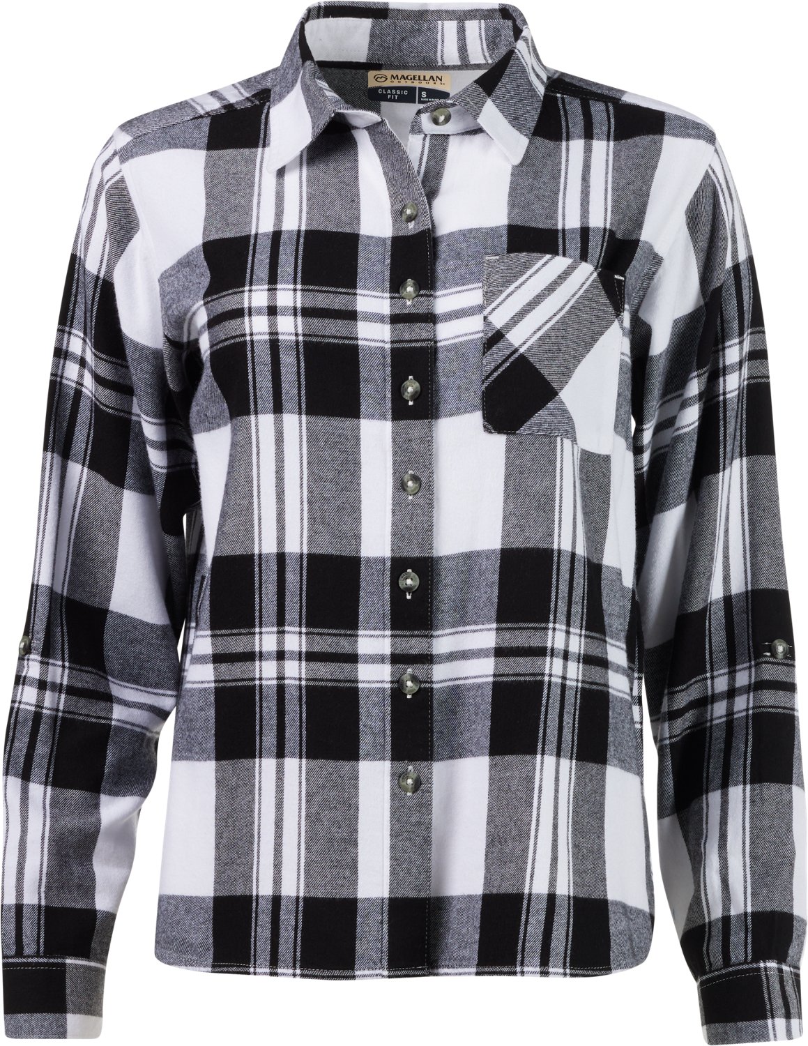 Magellan Outdoors Women's Willow Creek Plaid Long Sleeve Top - view number 3