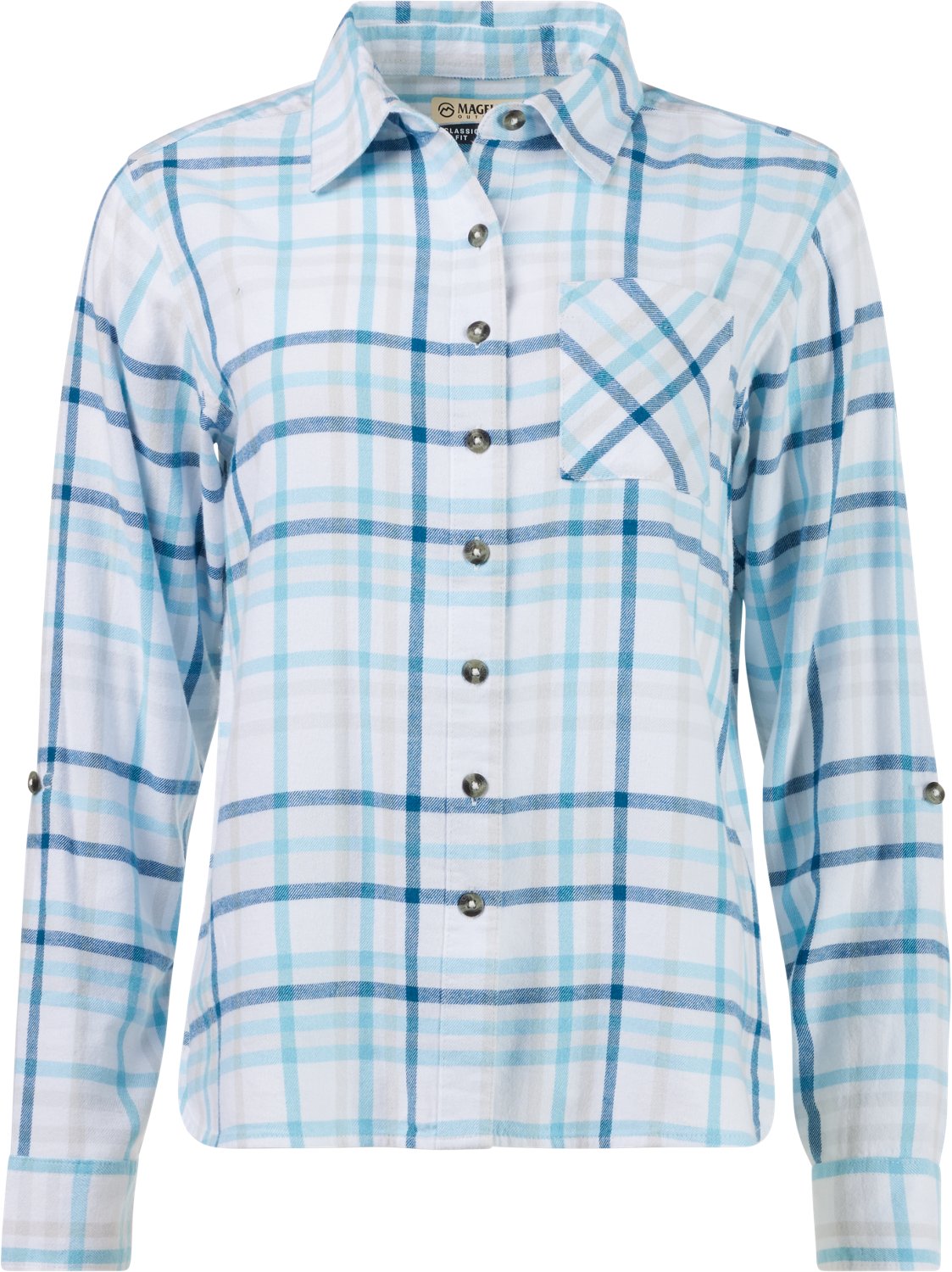 Magellan Outdoors Women's Willow Creek Plaid Long Sleeve Top - view number 4
