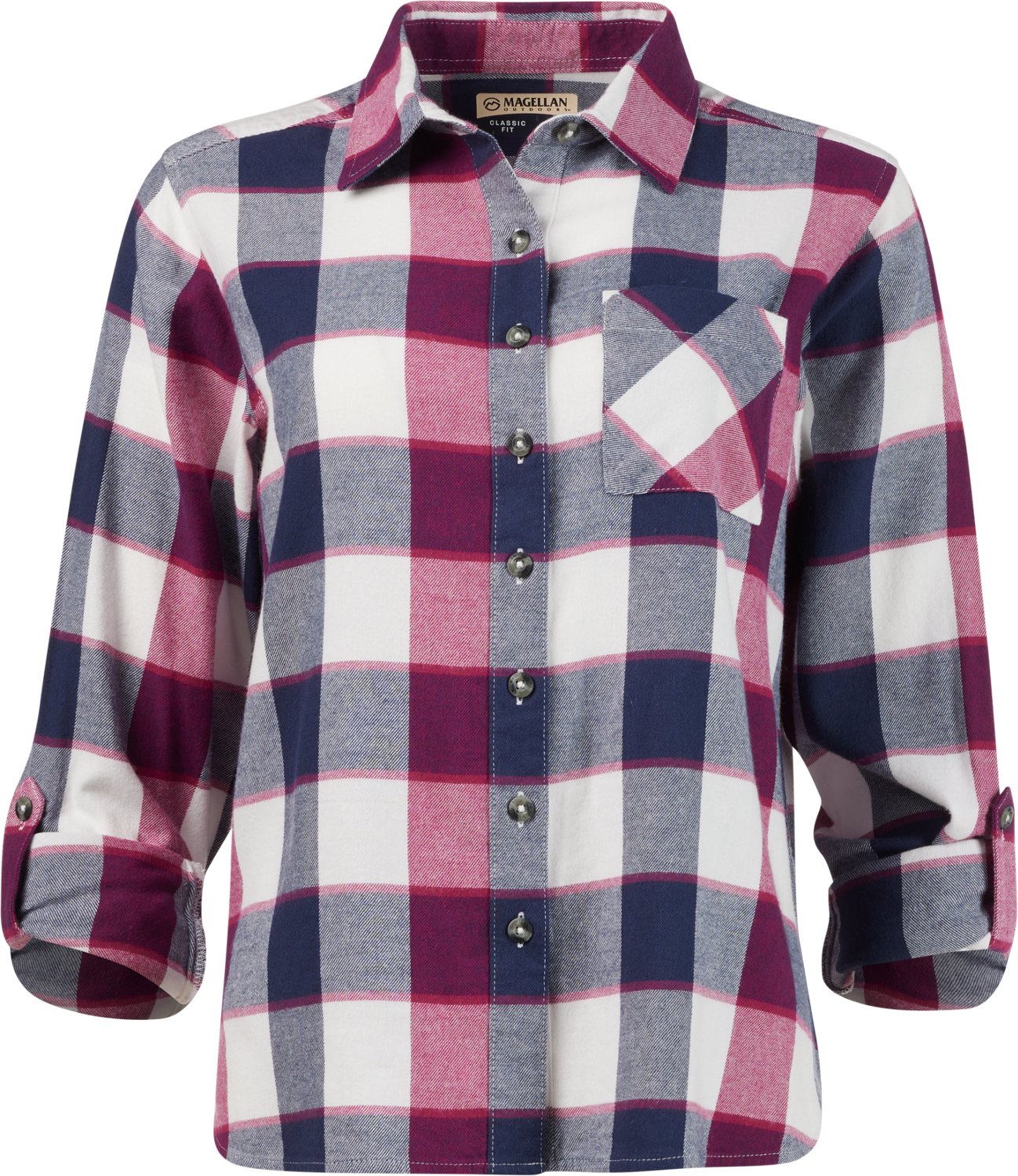 Magellan Outdoors Women's Willow Creek Plaid Long Sleeve Top - view number 2