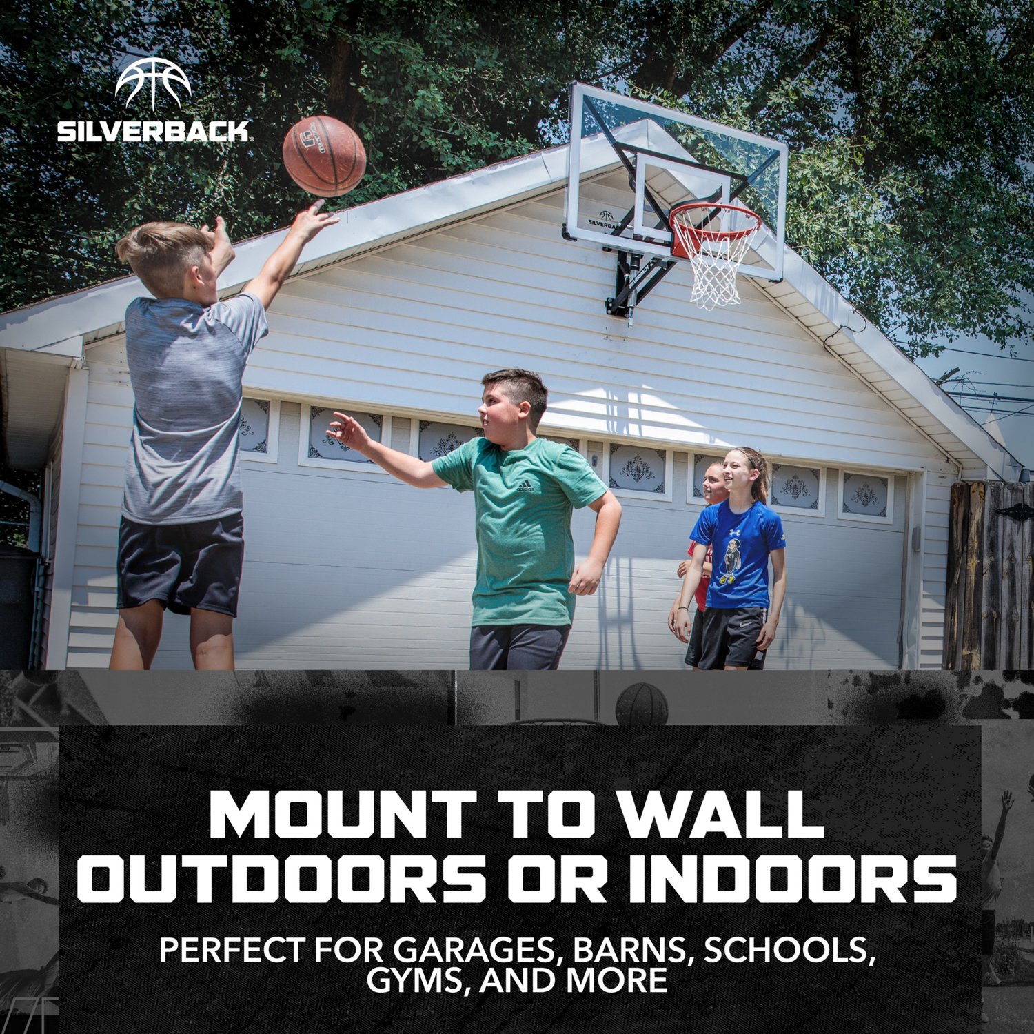 Silverback NXT 54 in Steel Wall-Mounted Basketball Hoop                                                                          - view number 2