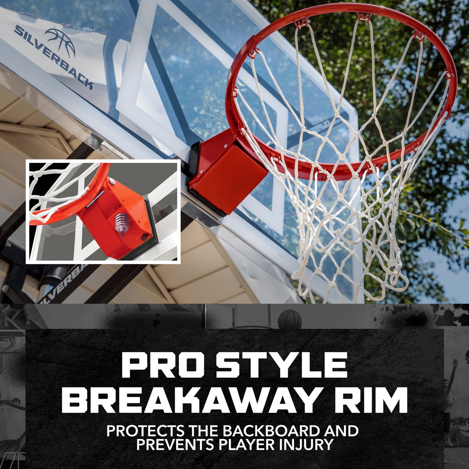 Silverback NXT 54 in Steel Wall-Mounted Basketball Hoop                                                                          - view number 4