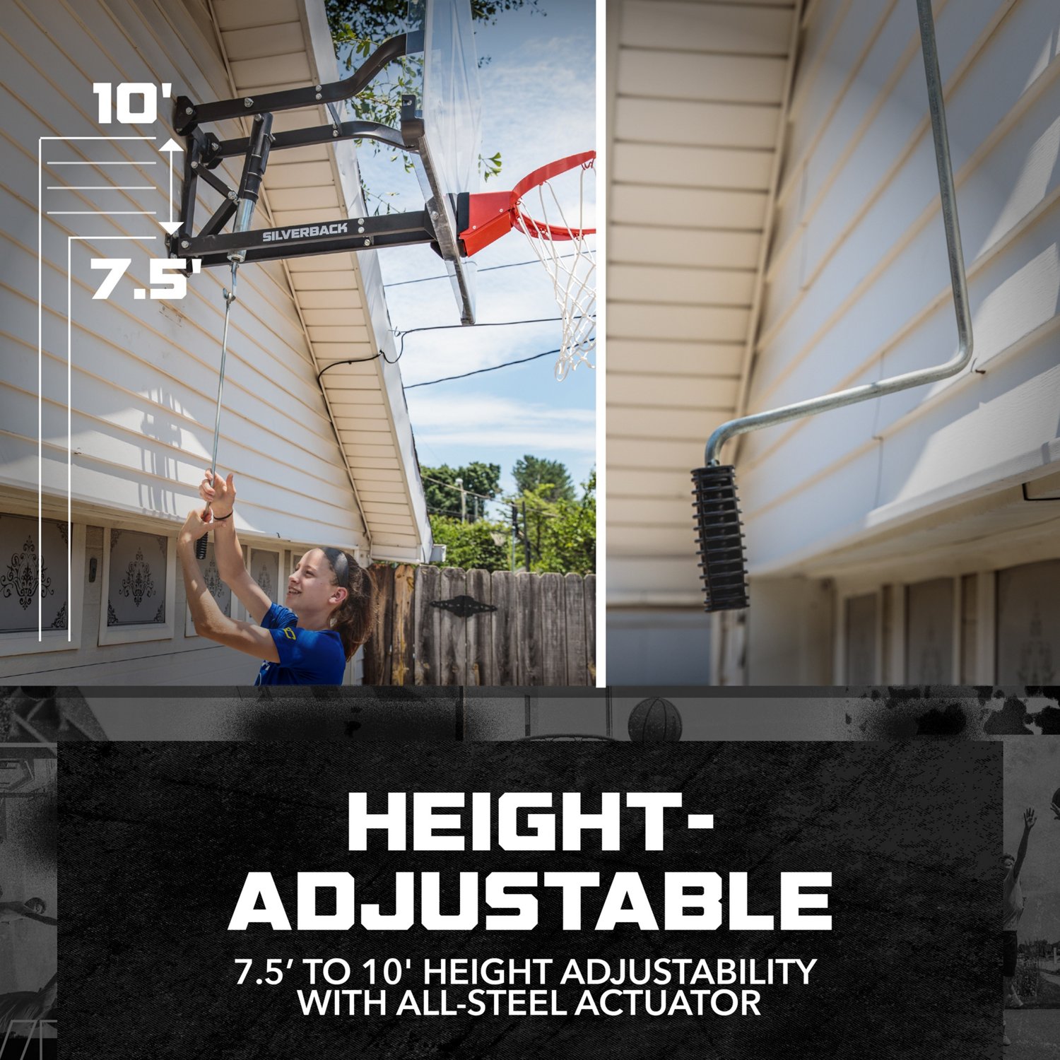 Silverback NXT 54 in Steel Wall-Mounted Basketball Hoop                                                                          - view number 5