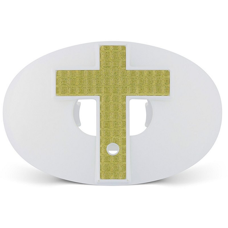 Battle 3-D Diamond Cross Chrome Oxygen Football Mouth Guard White/Gold - at Academy Sports