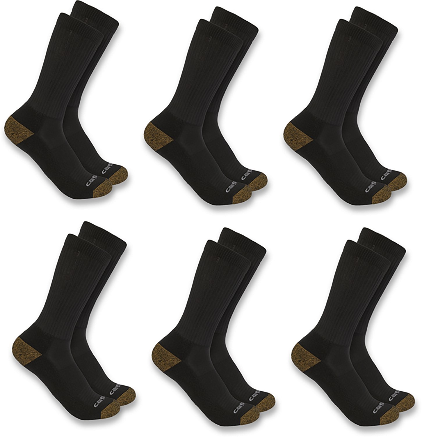 Carhartt Men's Midweight Crew Socks 6 Pack - view number 2