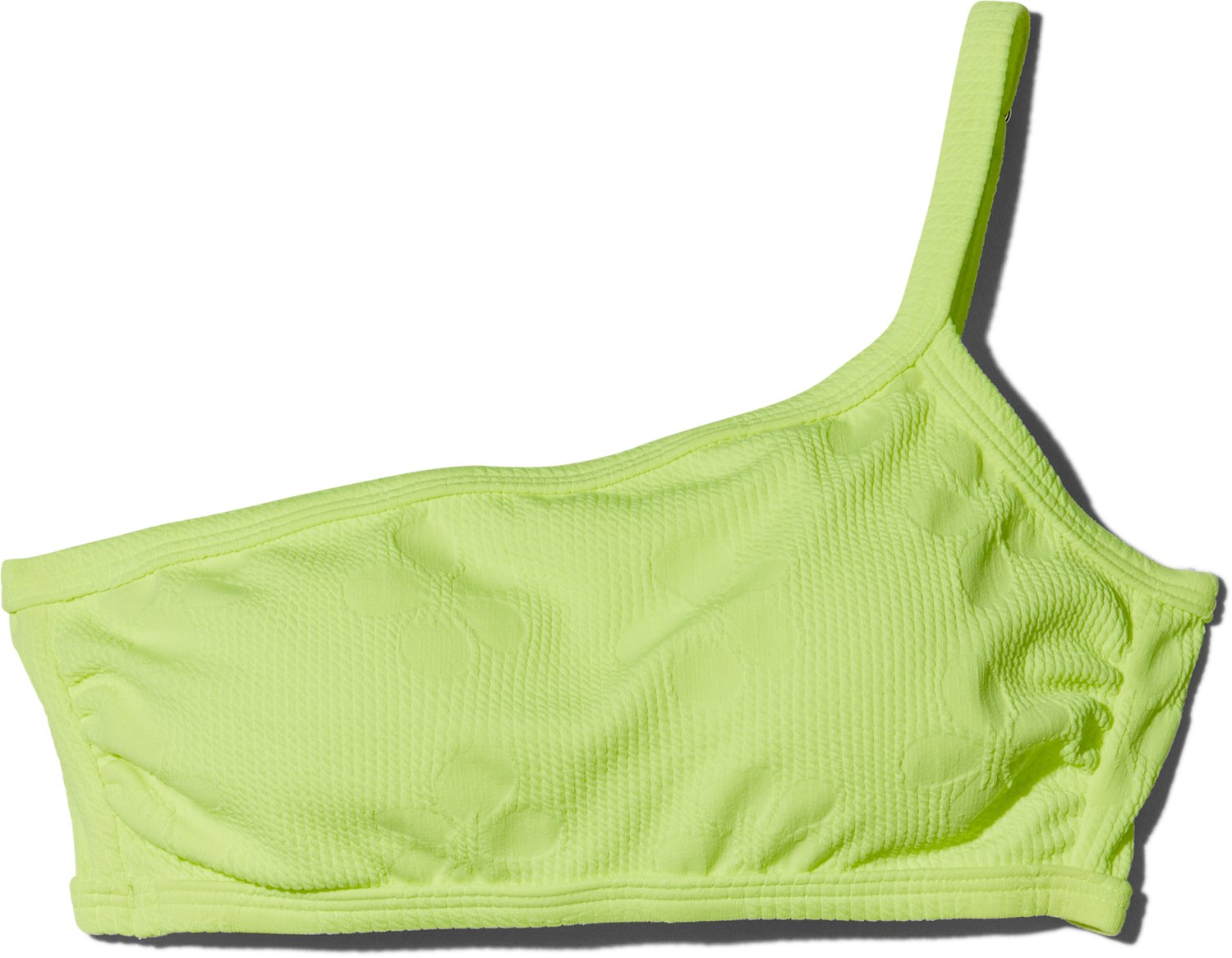 O'Rageous Juniors' Floral Texture Adjustable One Shoulder Bralette Swim Top                                                      - view number 7