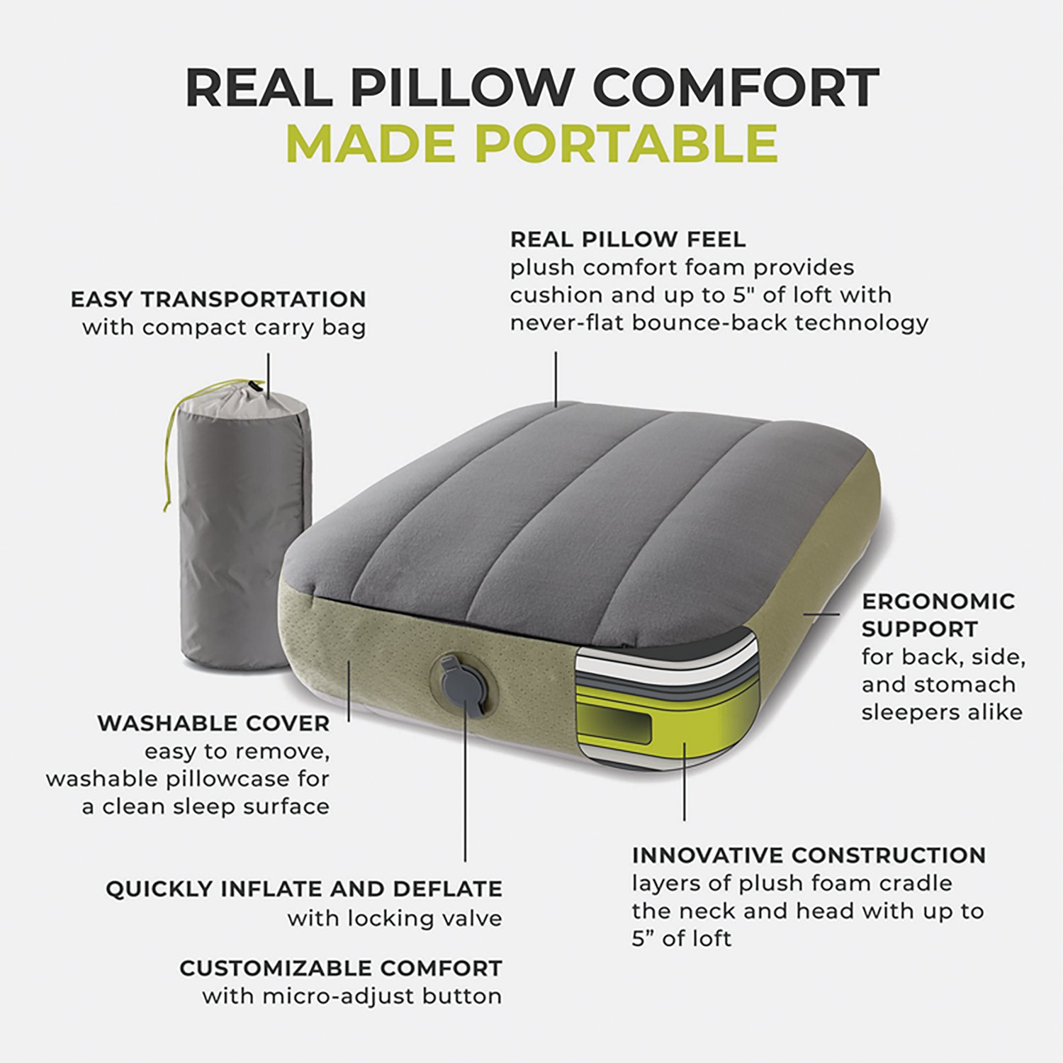 CORE Equipment Self Inflating Pillow - view number 3
