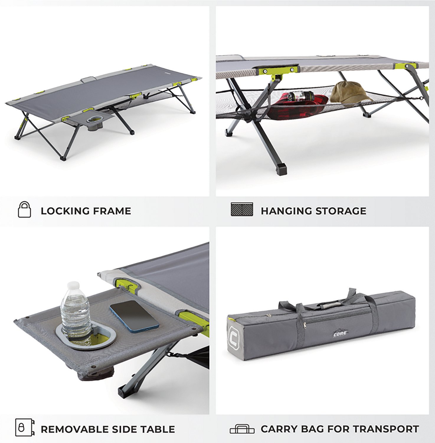 CORE Equipment Locking Camp Cot - view number 3