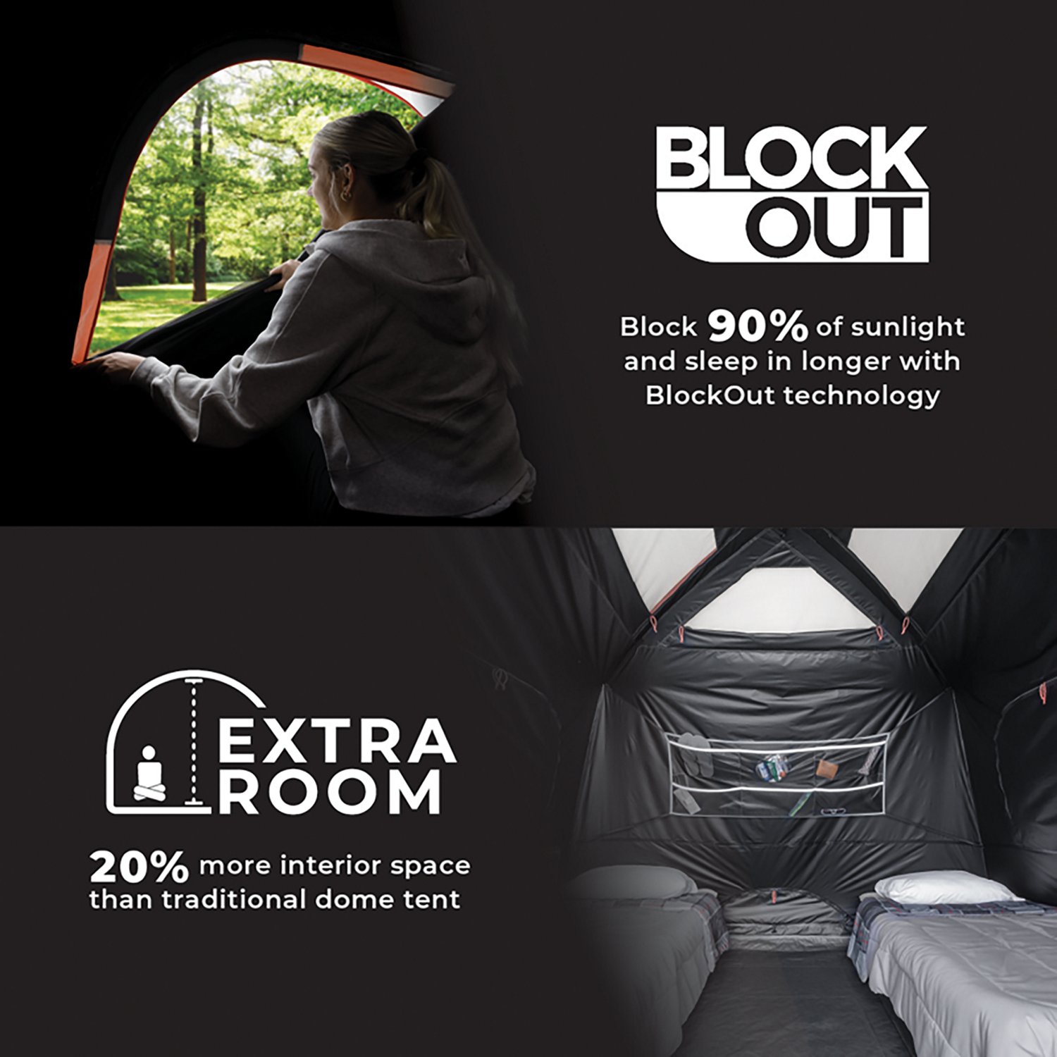 CORE Equipment Blockout 9 Person Dome Tent - view number 3