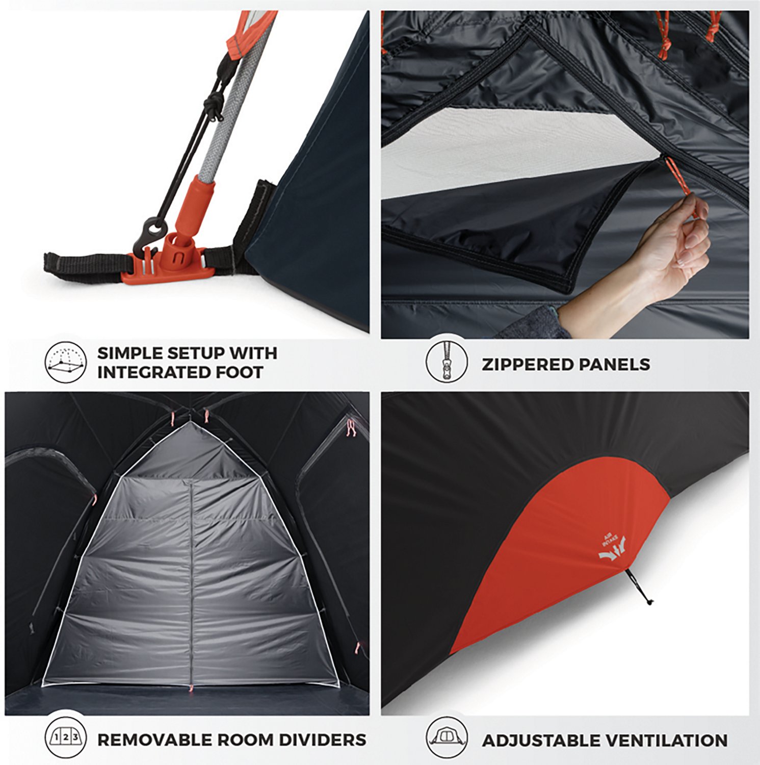 CORE Equipment Blockout 9 Person Dome Tent - view number 4