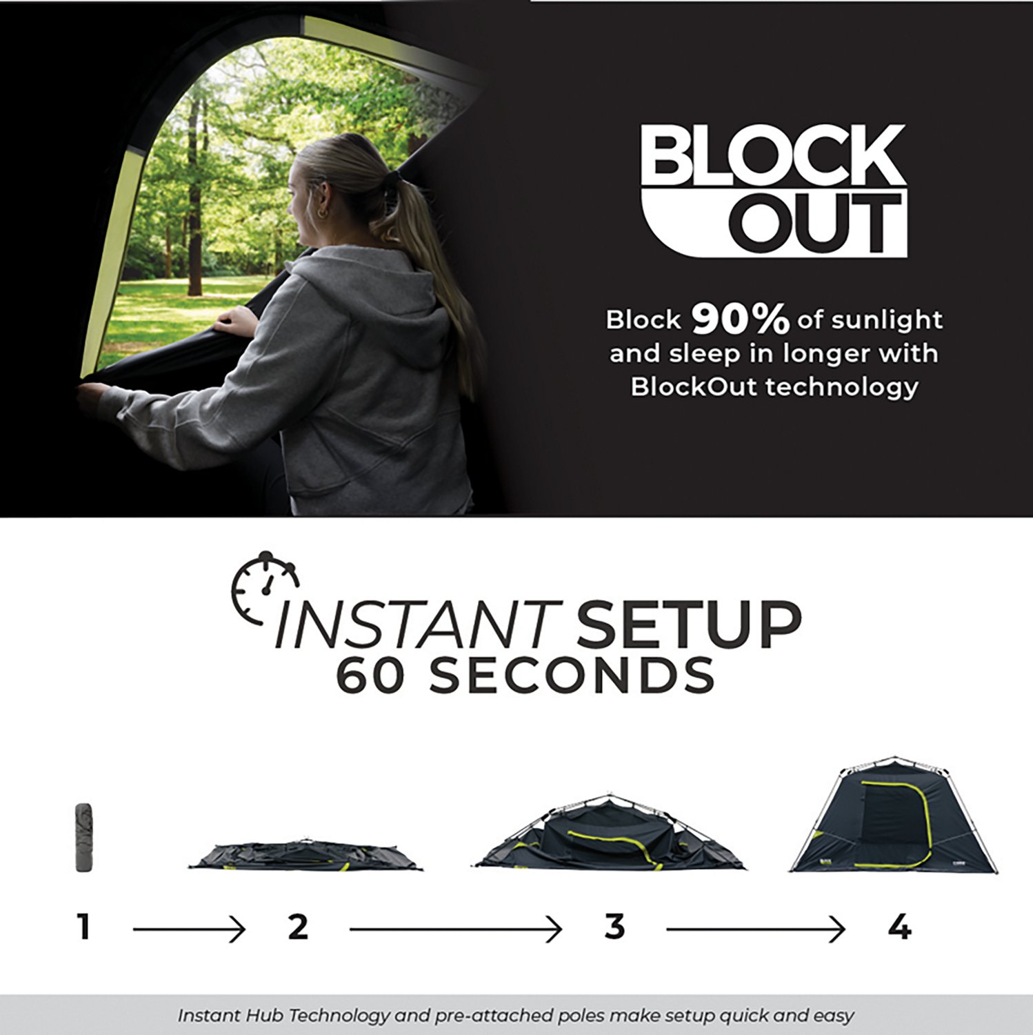 CORE Equipment Blockout 6 Person Instant Cabin Tent - view number 3