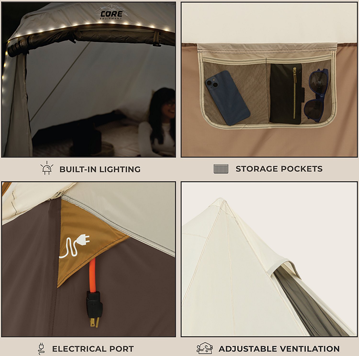 CORE Equipment 6 Person Bell Tent                                                                                                - view number 3