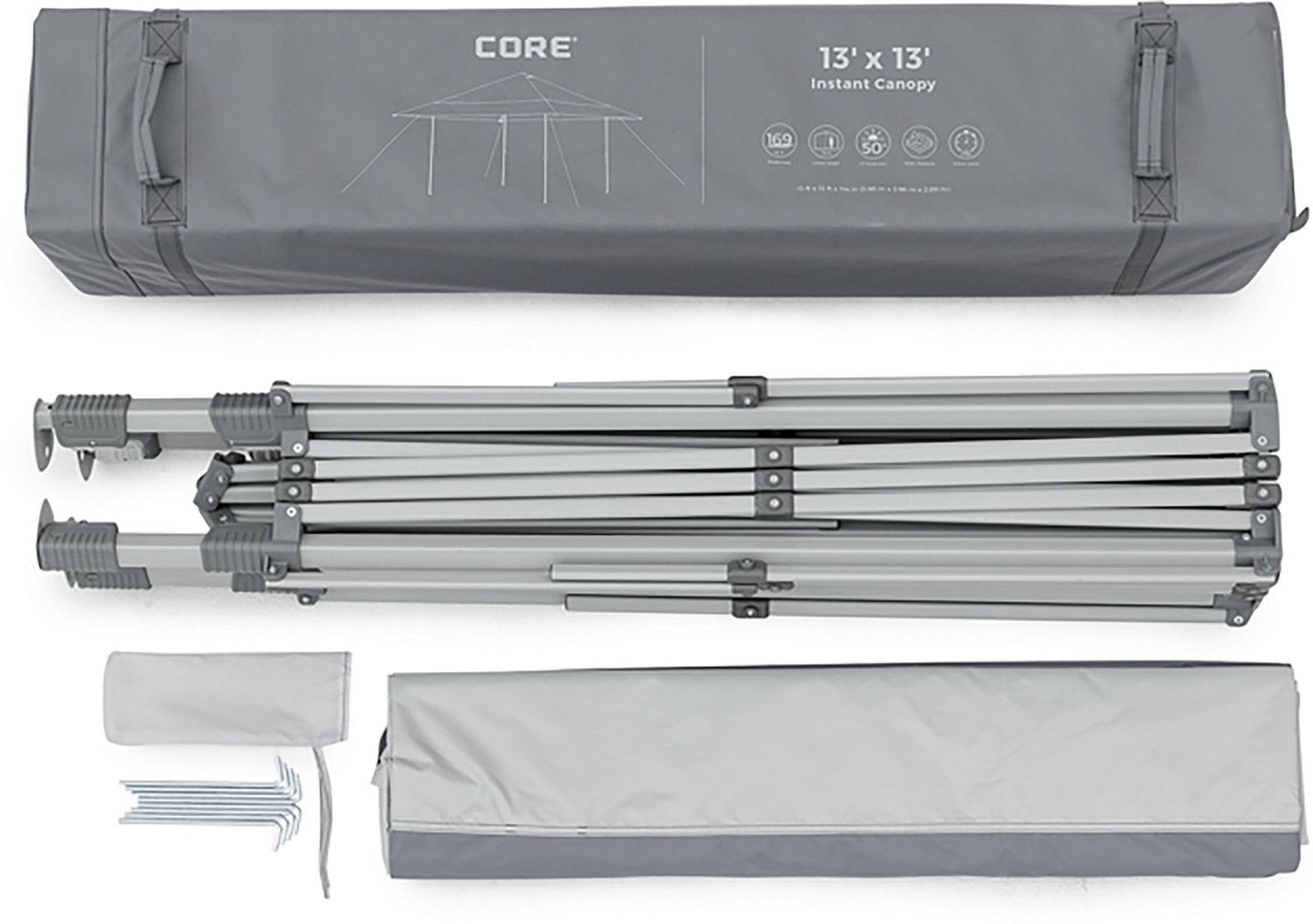 CORE Equipment Center Push Eaved 13 x 13 ft Instant Canopy - view number 5