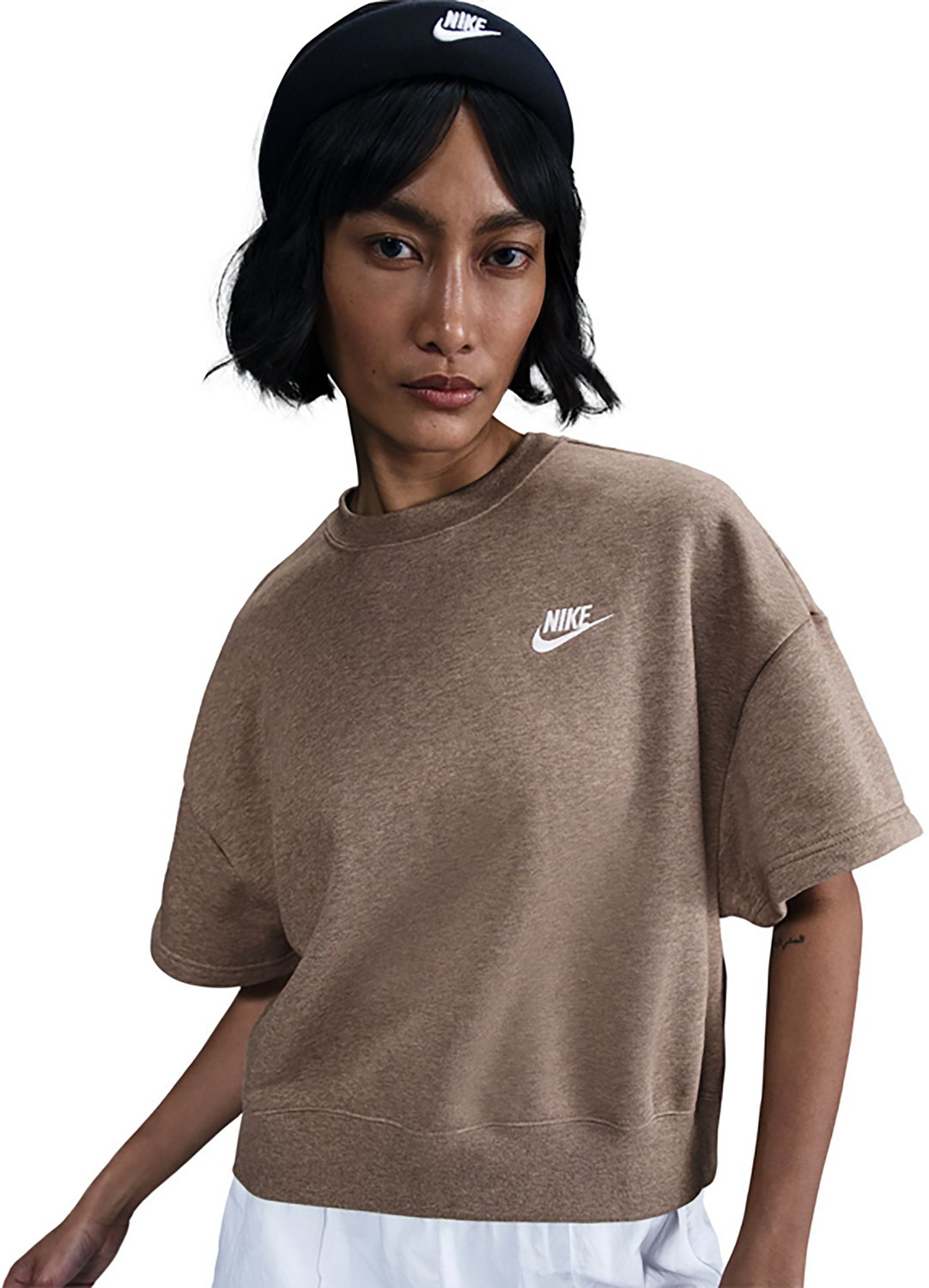 Nike Women's Sportswear Club Fleece Loose Short Sleeve Shirt - view number 3