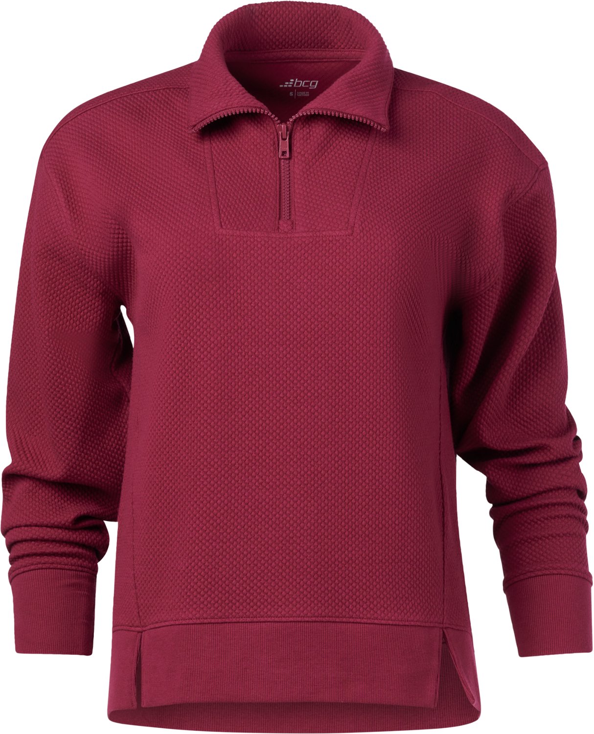 BCG Women's Quilted 1/4 Zip Pullover Top - view number 4