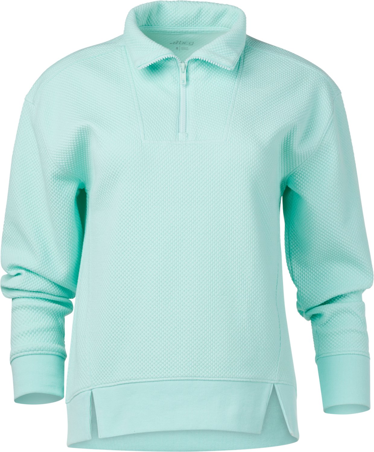 BCG Women's Quilted 1/4 Zip Pullover Top - view number 4