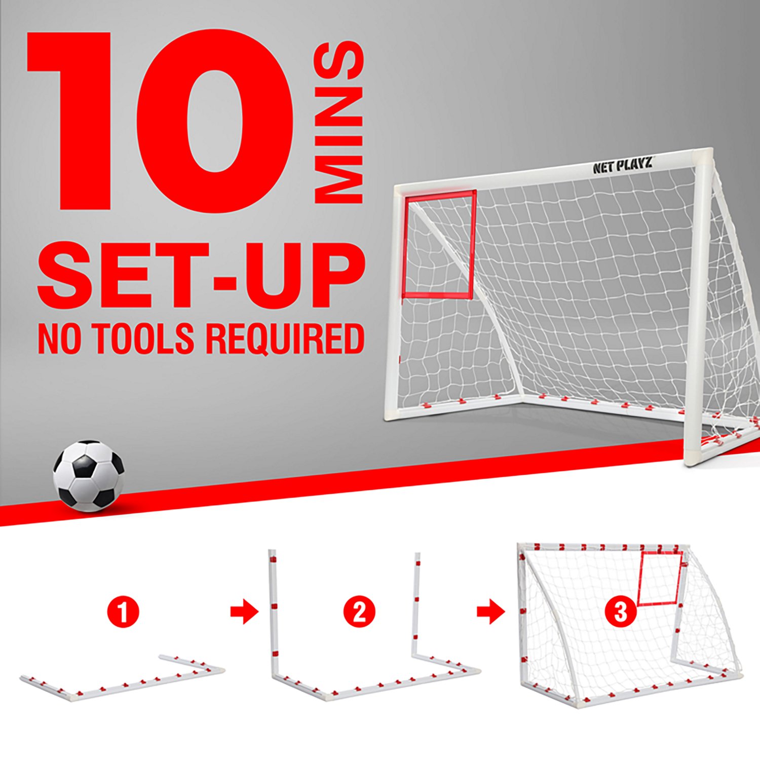 Net Playz 6 ft x 4 ft PVC Soccer Goal with Corner Target - view number 3
