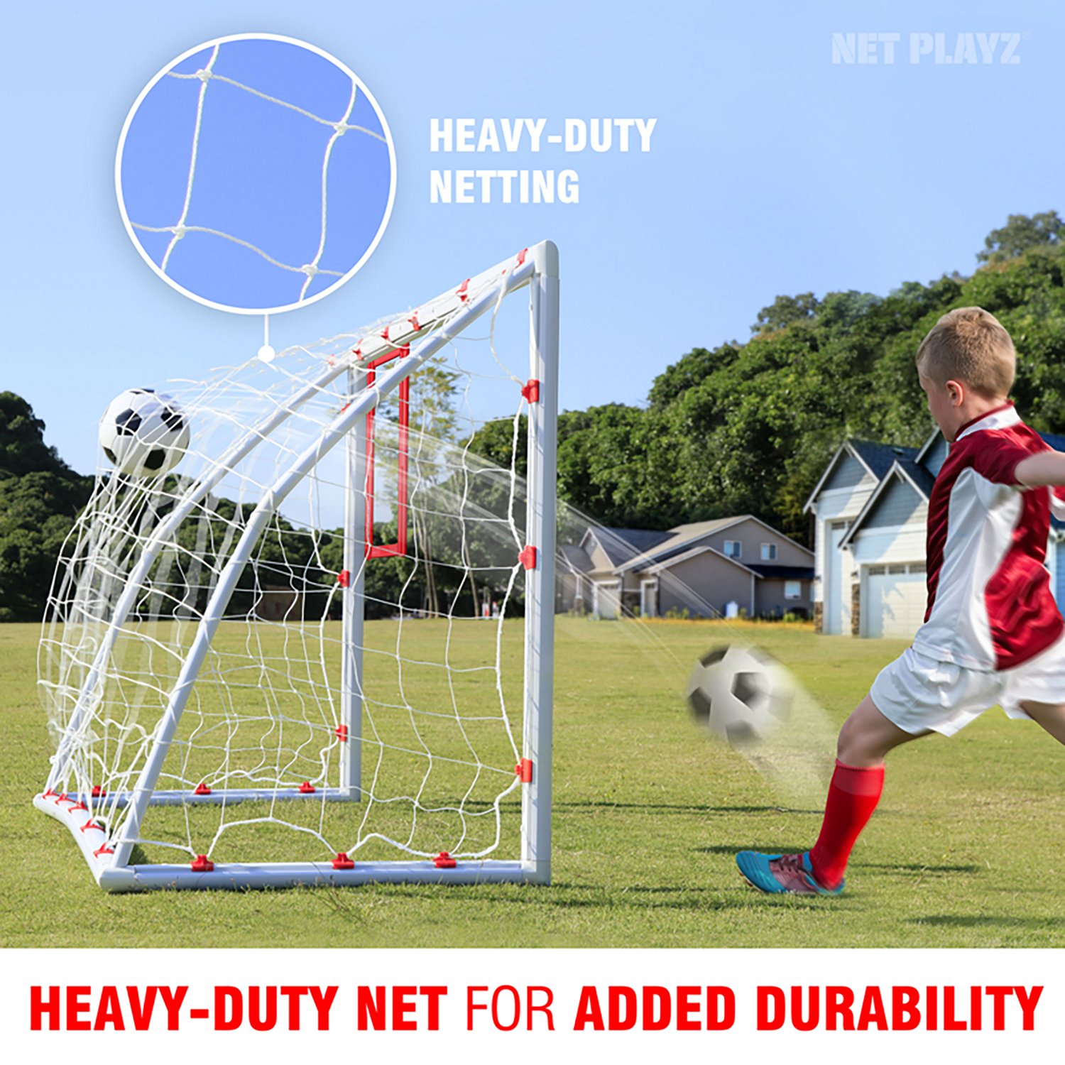 Net Playz 6 ft x 4 ft PVC Soccer Goal with Corner Target - view number 6