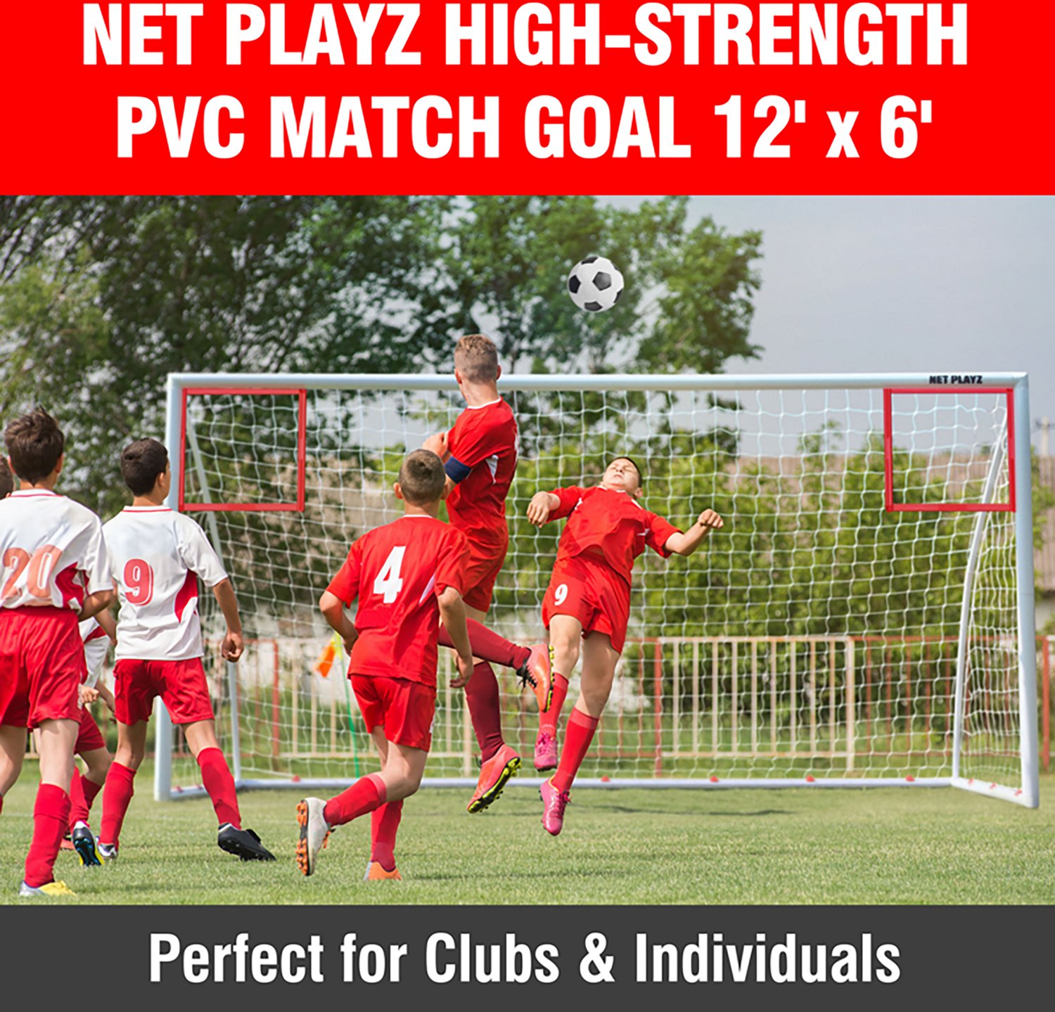 Net Playz 12x6 Foot PVC Soccer Goal with 2 Corner Targets  - view number 7