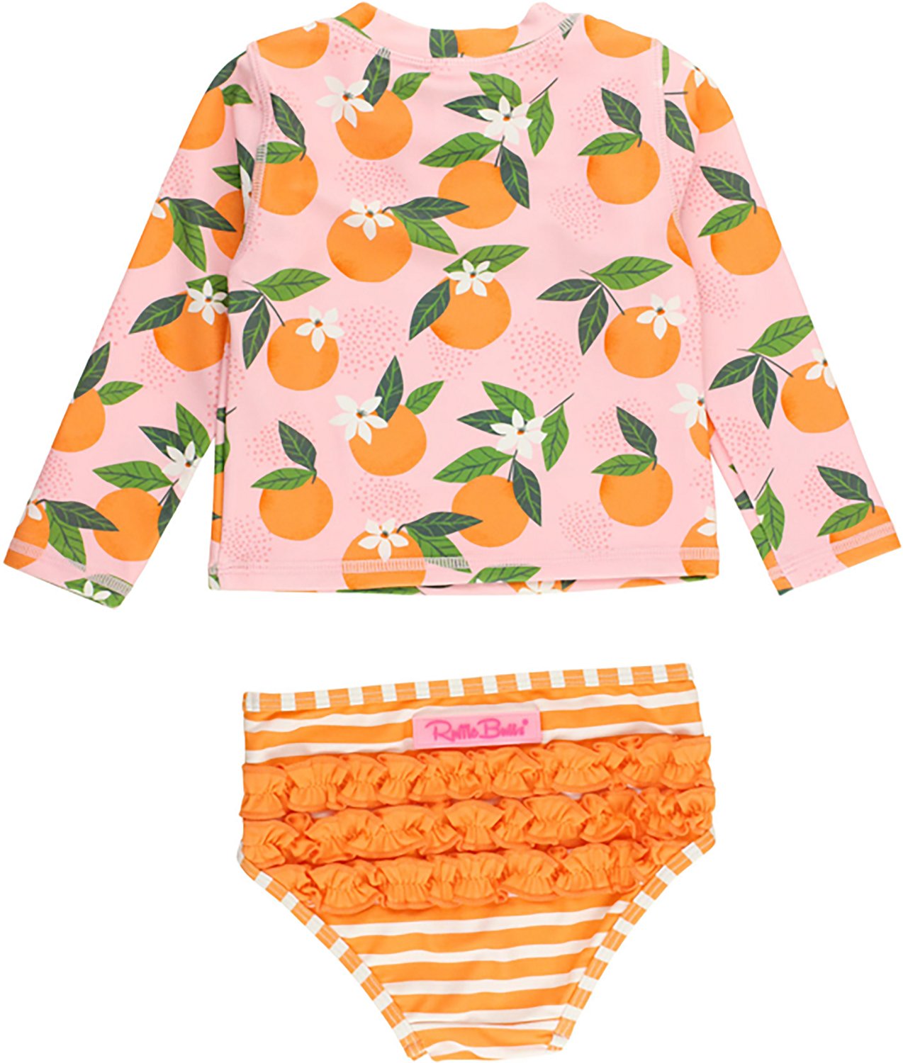 RuffleButts Girls' Long Sleeve Zipper Rash Guard Set - view number 4