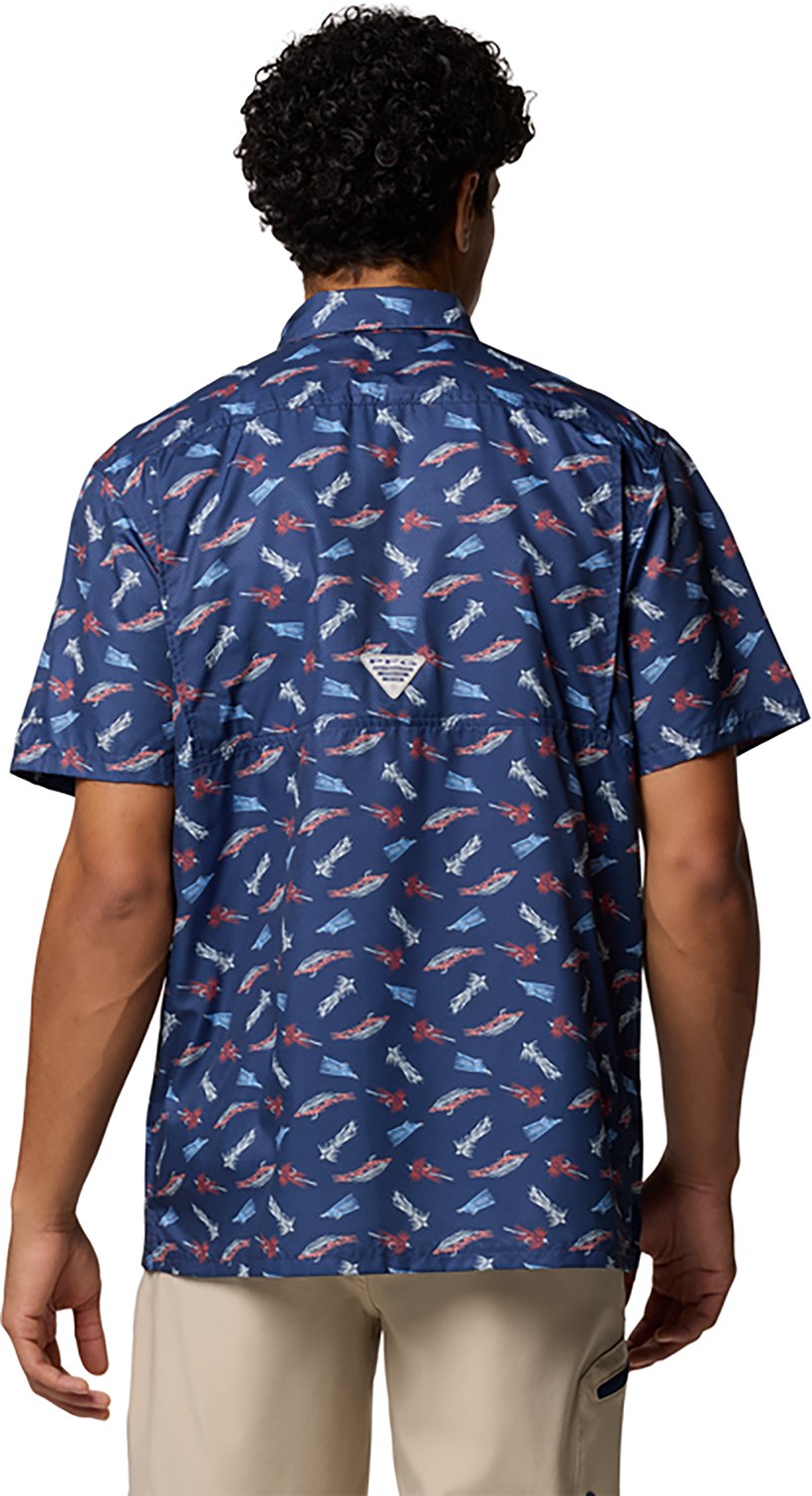 Columbia Men's Super Slack Tide Camp Shirt - UPF Sun Protection, Moisture-Wicking, Mesh Vented Back