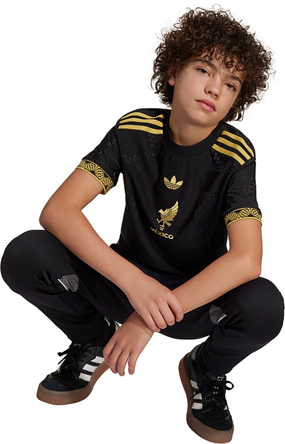 adidas Youth FMF Mexico Gold Kit Authentic Jersey